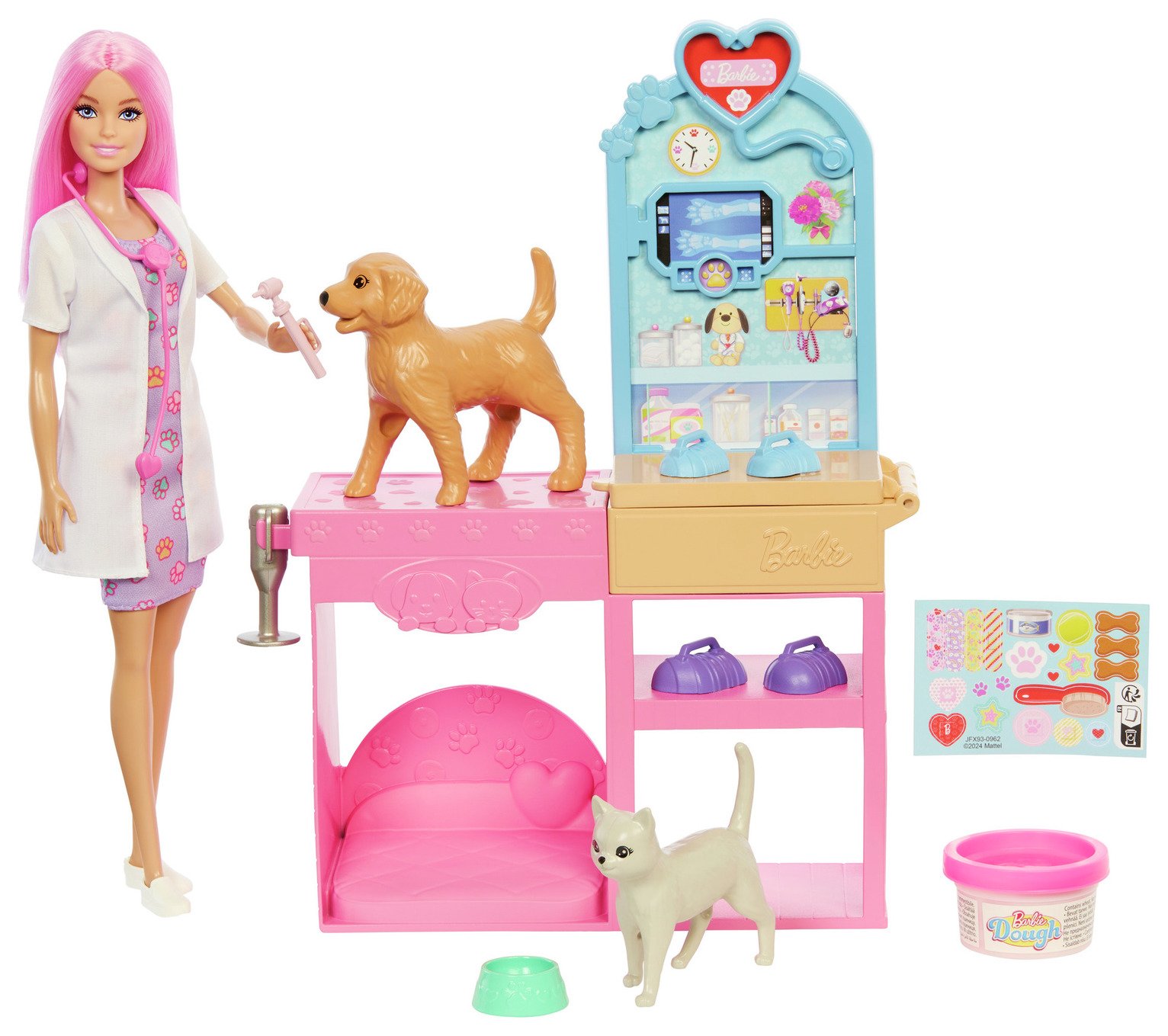 Barbie Fast Cast Veterinarian Clinic Playset Fashion Doll