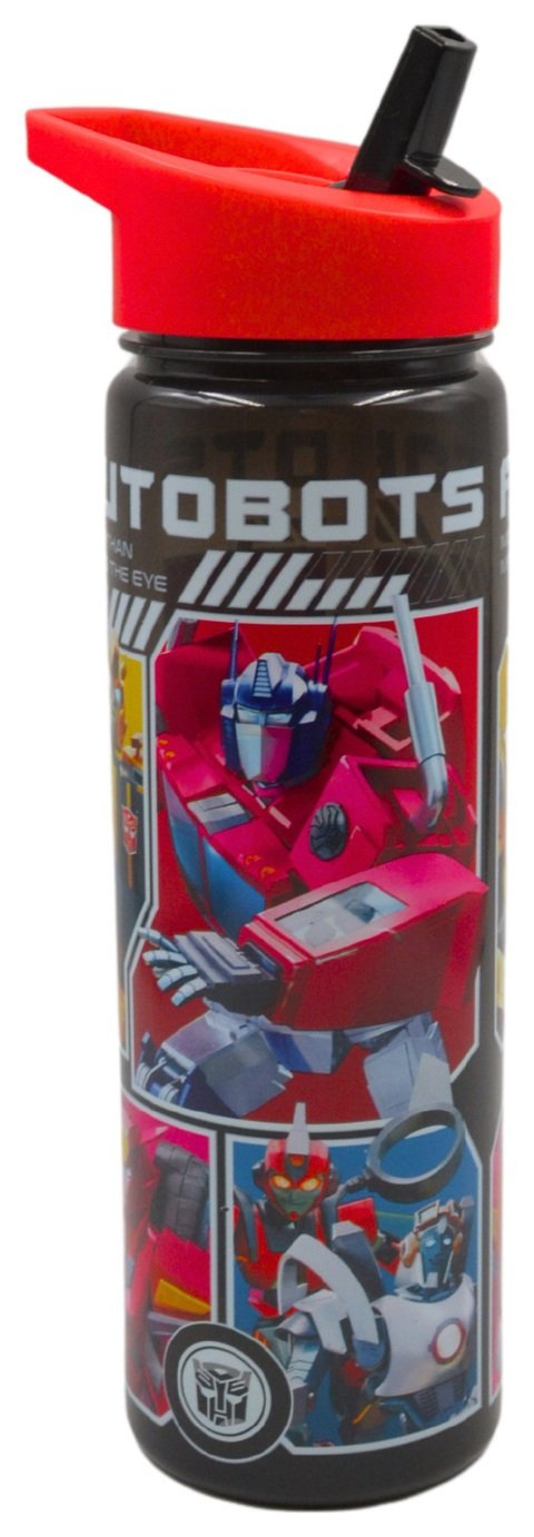 Hox Transformers Autobots Black Sipper Water Bottle - 600ml