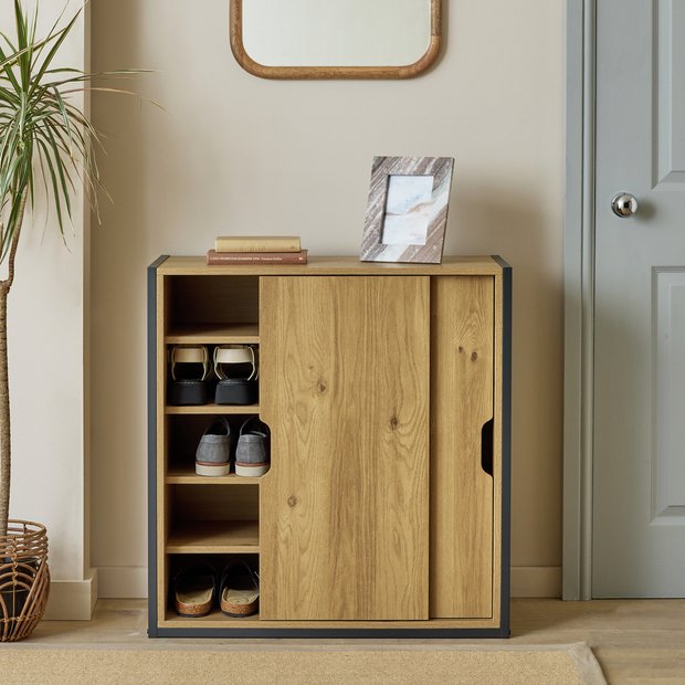Buy Argos Home Loft Living Shoe Storage Cabinet Oak Shoe