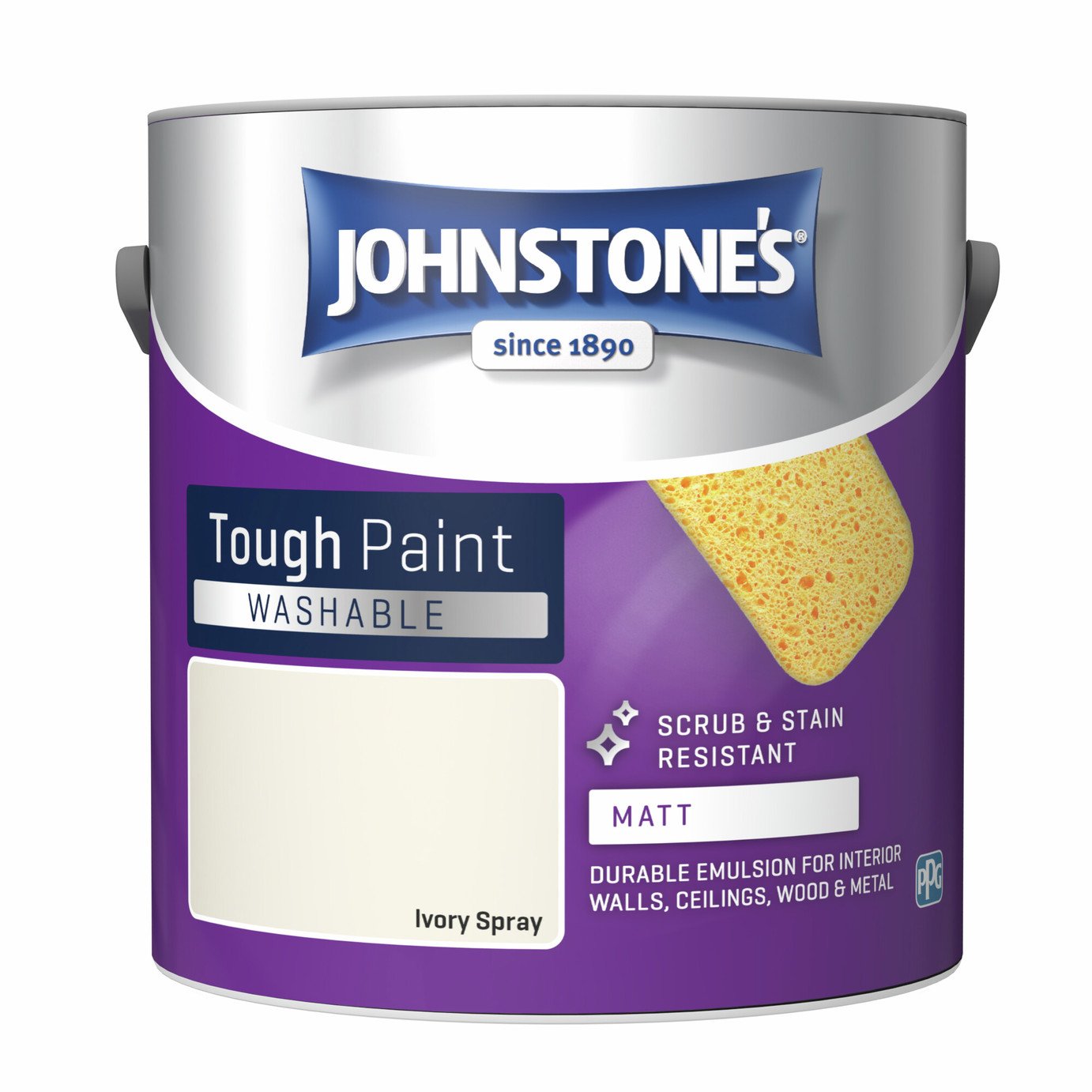 Johnstone's - Washable Matt Paint - Ivory Spray - 2.5L