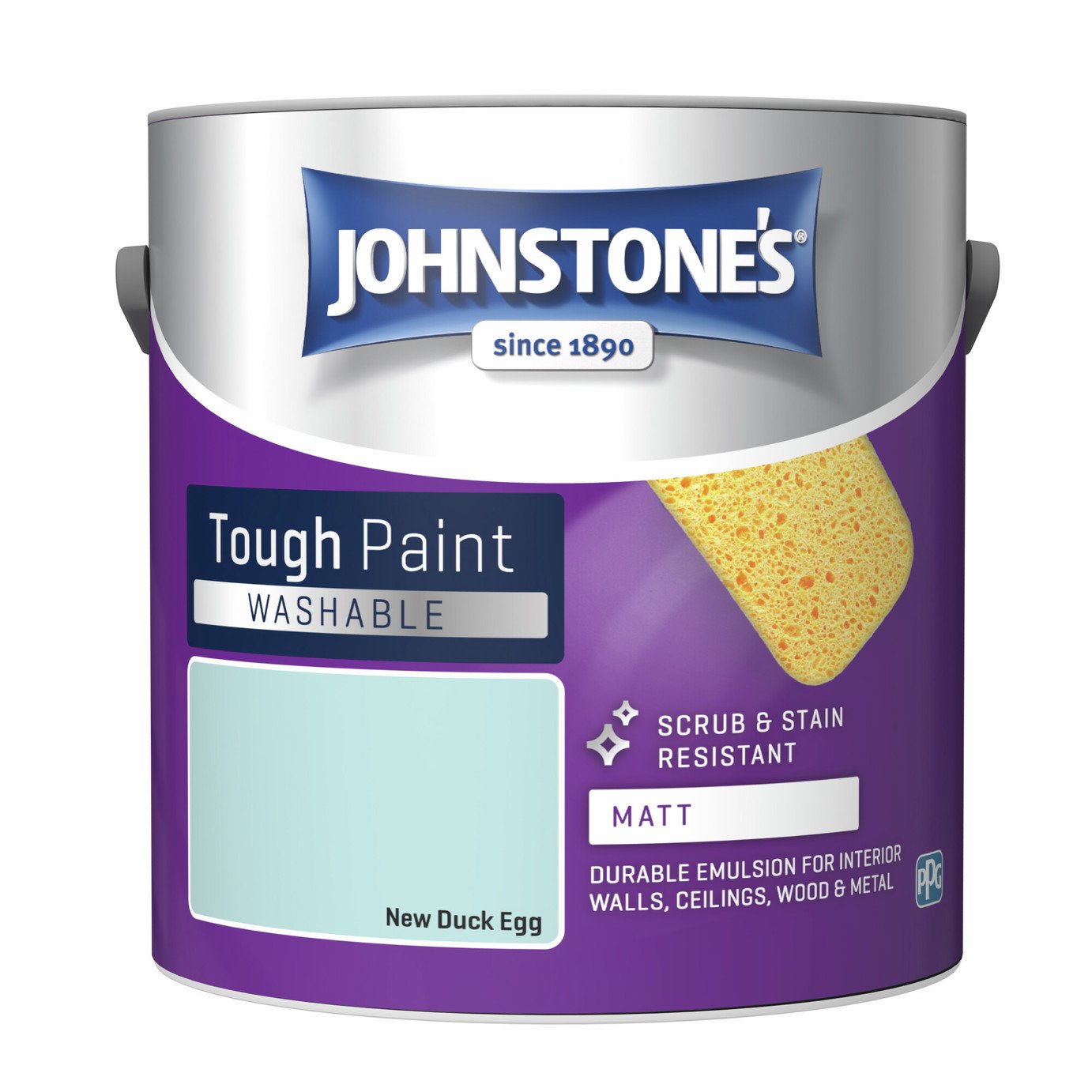 Johnstone's - Washable Matt Paint - New Duck Egg - 2.5L