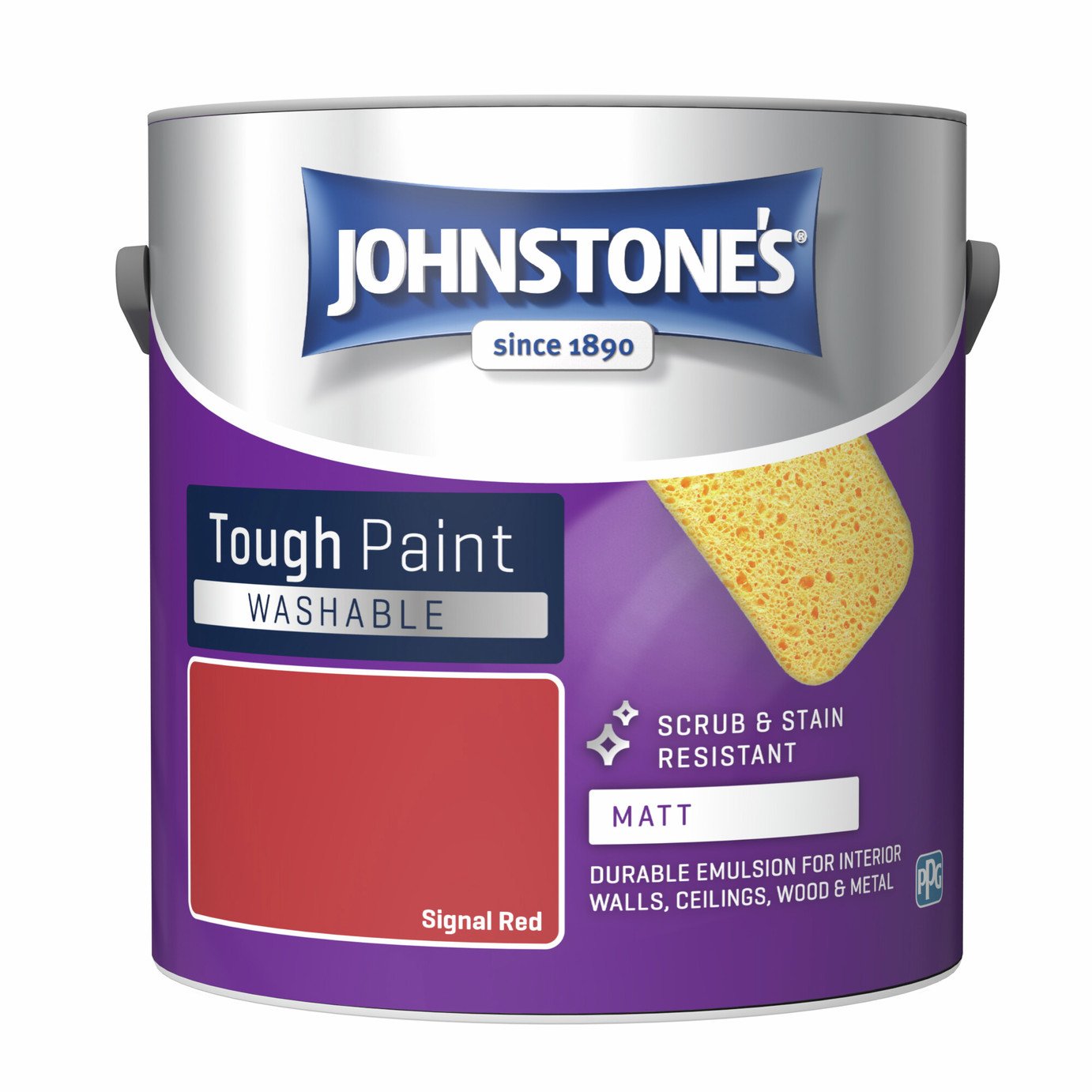 Johnstone's - Washable Matt Paint - Signal Red - 2.5L