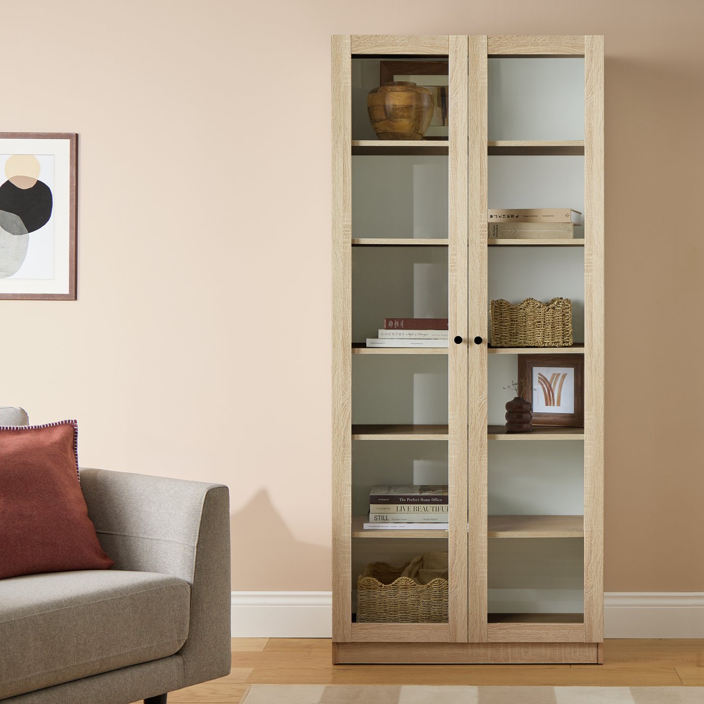 Argos Home Carla 2 Door Display Cabinet