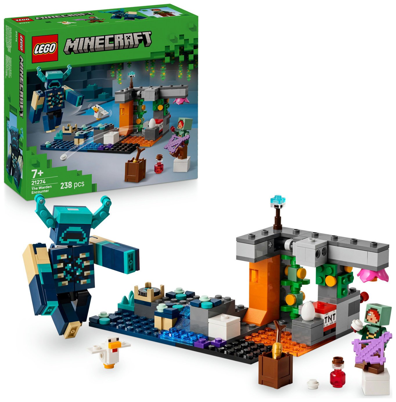 LEGO Minecraft The Warden Encounter Toy Gaming Gift 21274