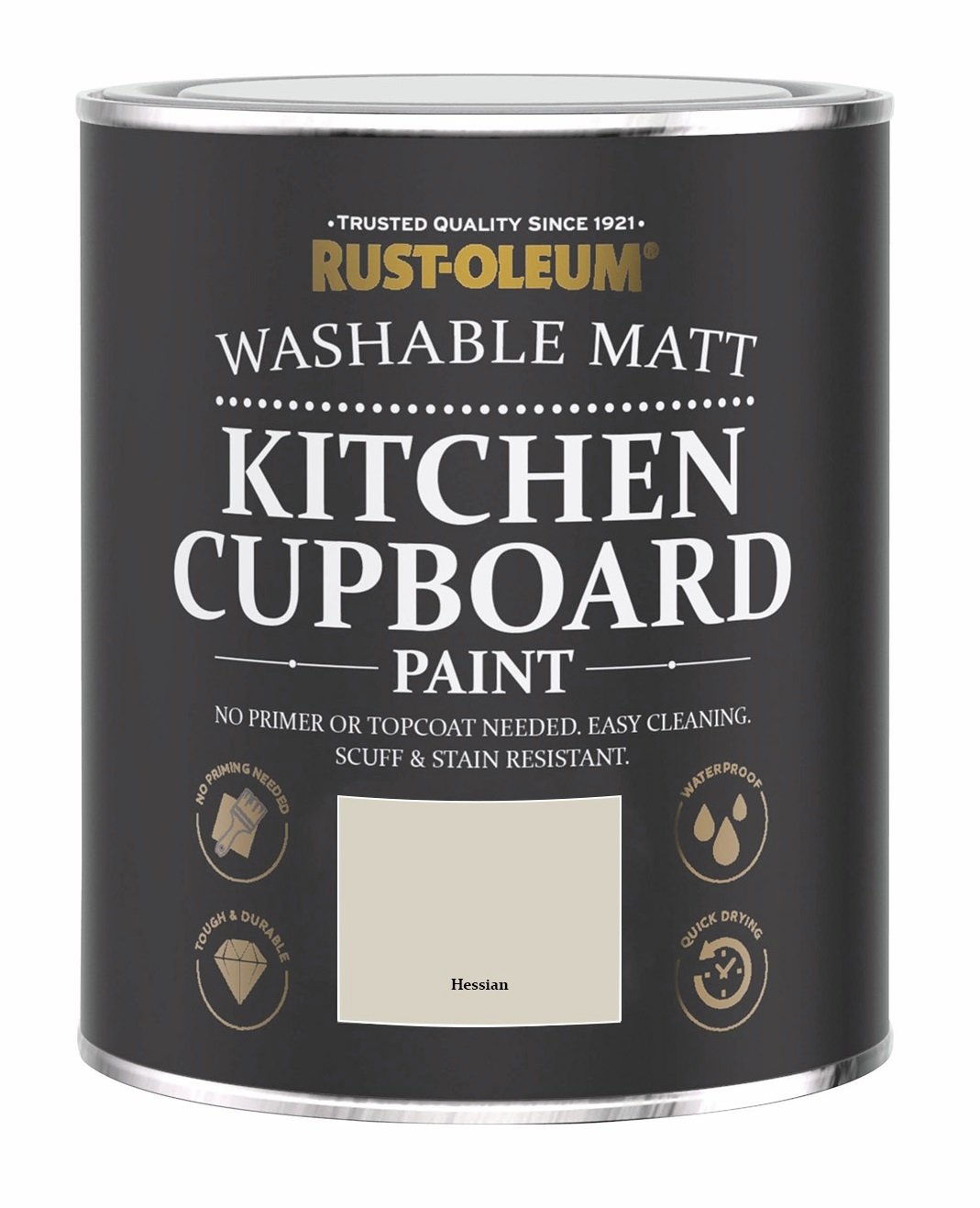Rust-Oleum Kitchen Matt Cupboard Paint 750ml - Hessian