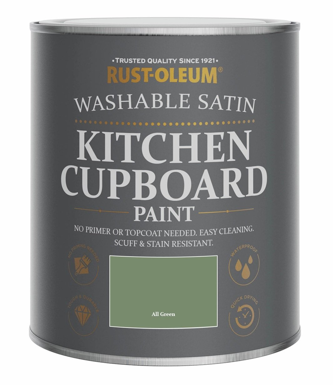 Rust-Oleum Kitchen Satin Cupboard Paint 750ml - All Green