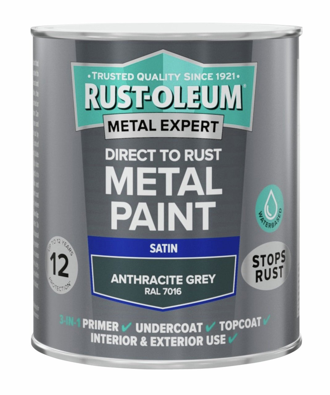 Rust-Oleum Metal Expert Satin Paint 750ml - Anthracite Grey