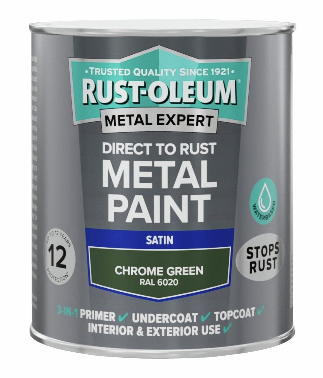 Rust-Oleum Metal Expert Satin Paint 750ml - Chrome Green