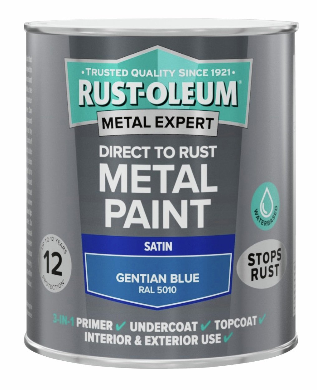 Rust-Oleum Metal Expert Satin Paint 750ml - Gentian Blue
