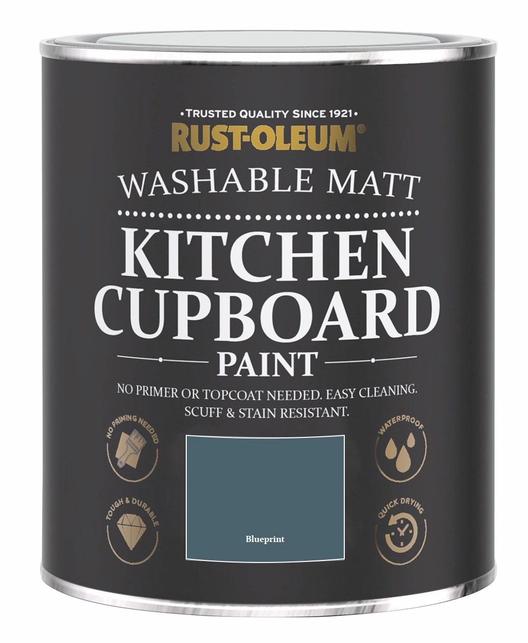 Rust-Oleum Kitchen Matt Cupboard Paint 750ml - Blueprint