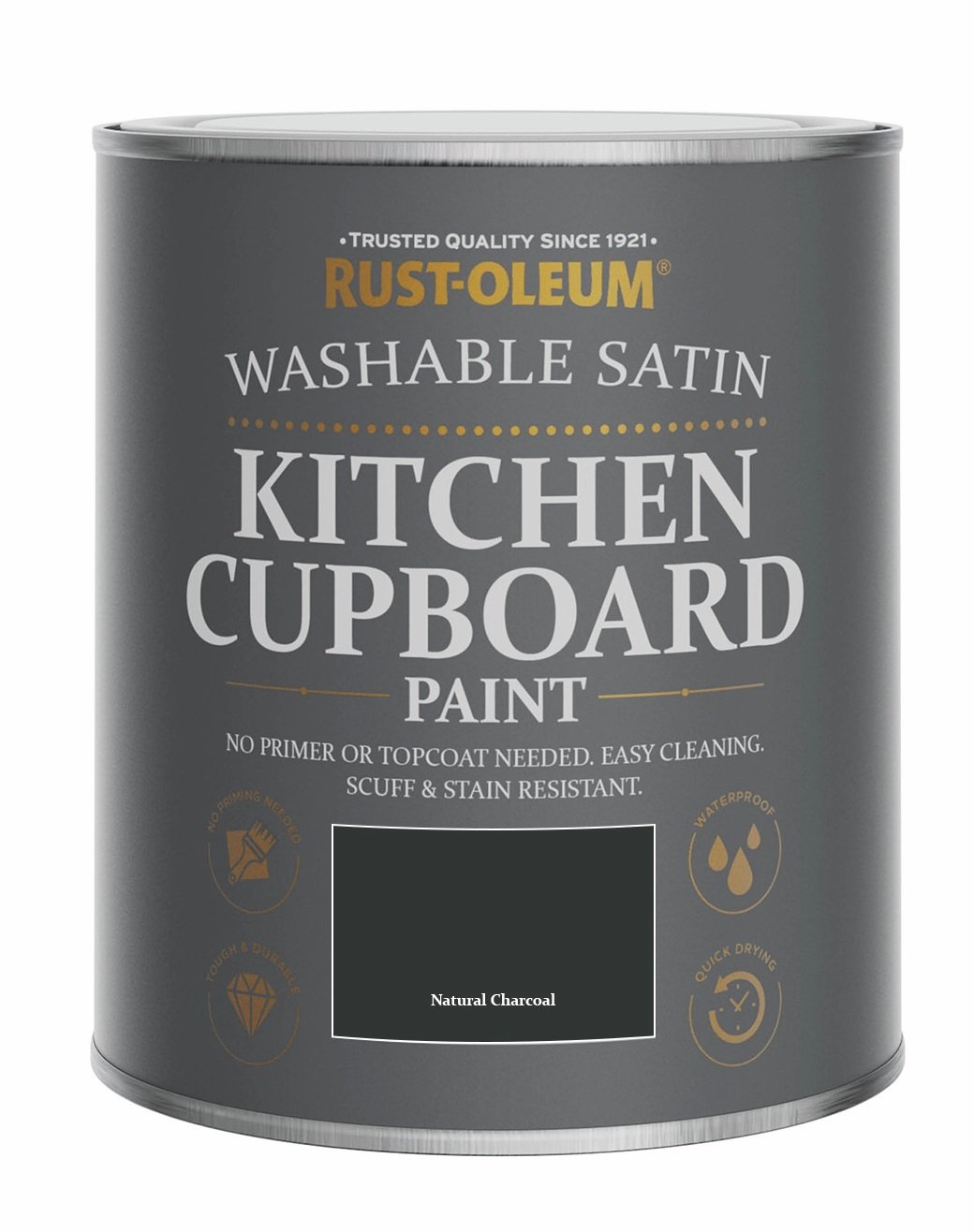Rust-Oleum Kitchen Cupboard Paint 750ml - Natural Charcoal