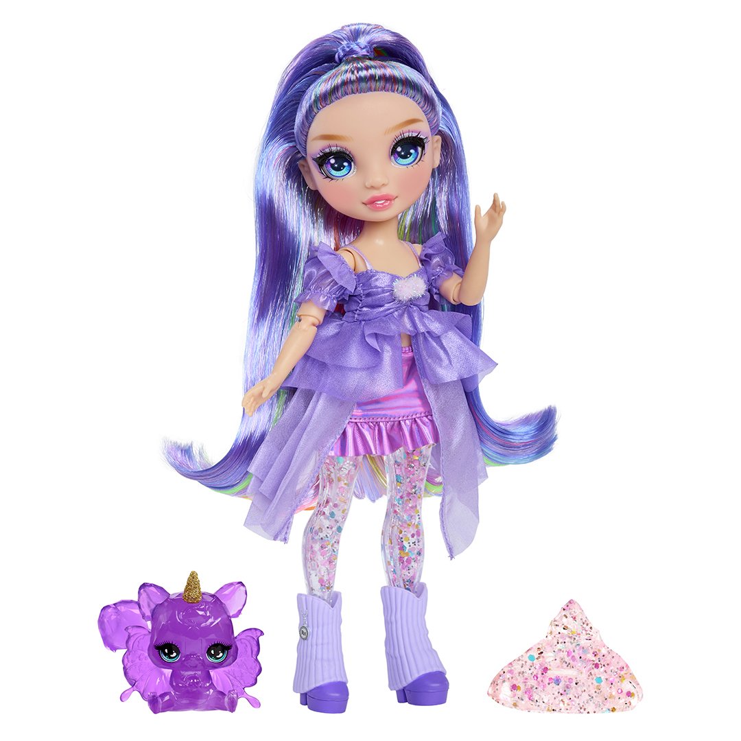 Rainbow High Shimmers With 11Inch Violet Slime Doll