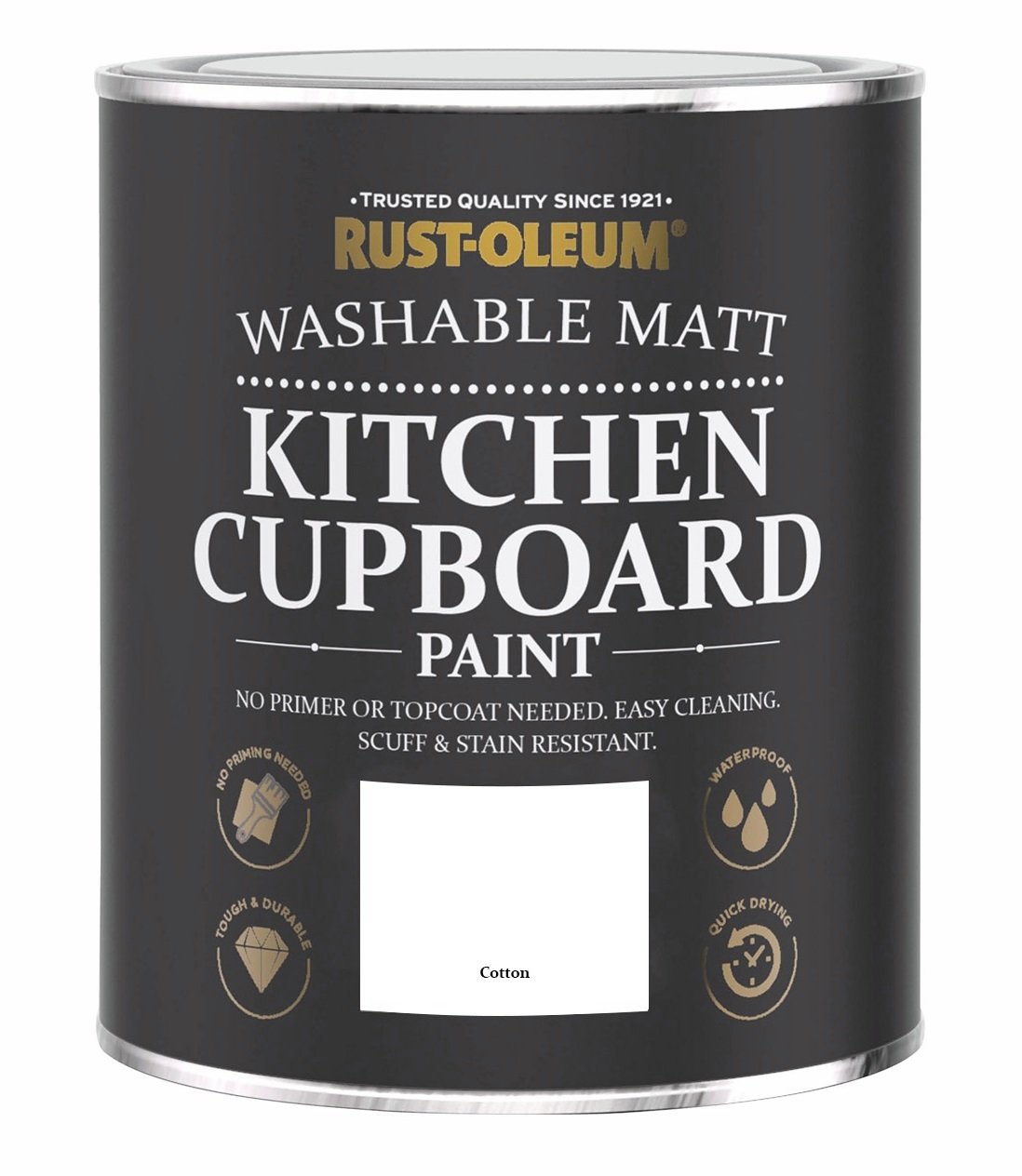 Rust-Oleum Kitchen Matt Cupboard Paint 750ml - Cotton