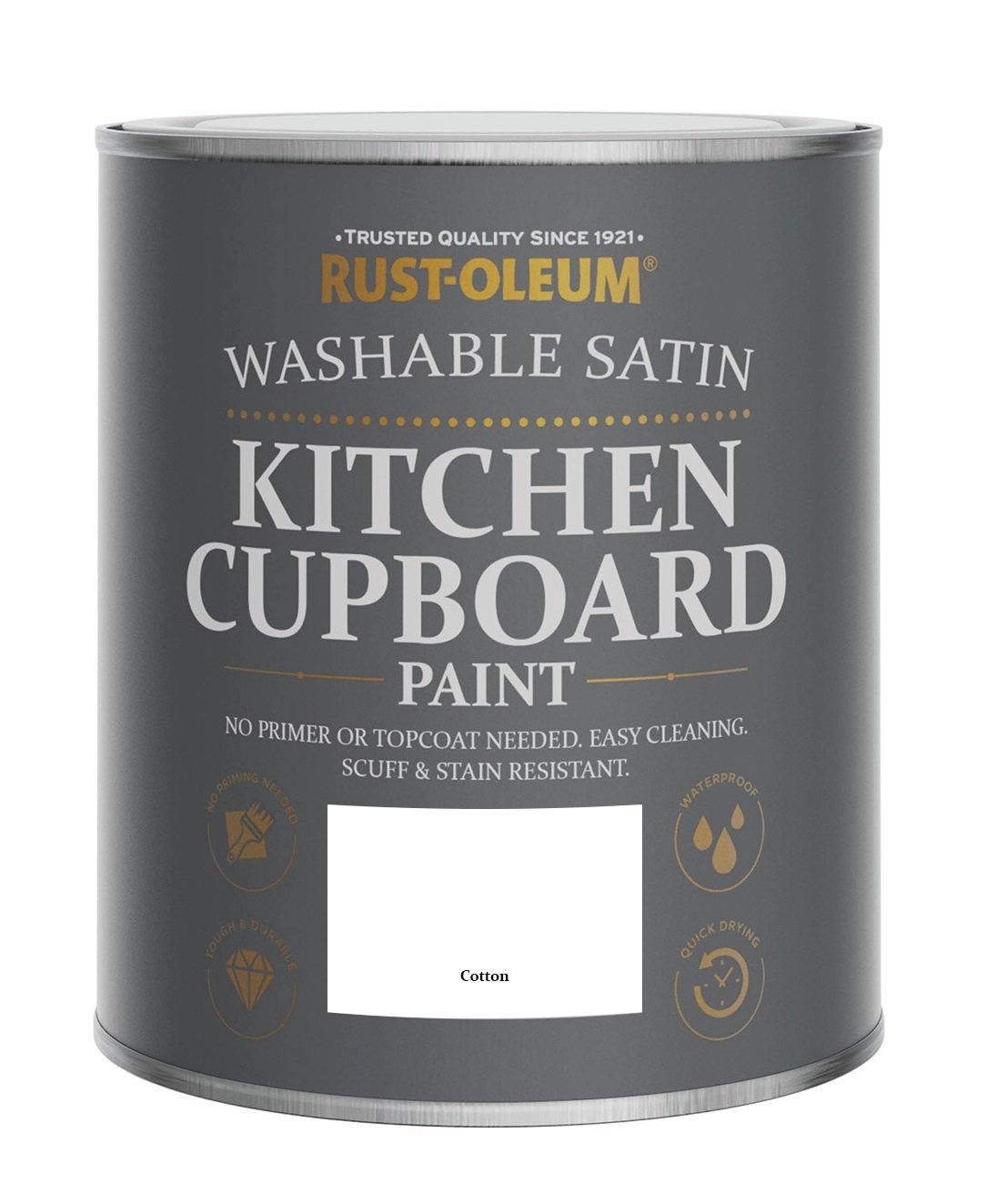 Rust-Oleum Kitchen Satin Cupboard Paint 750ml - Cotton