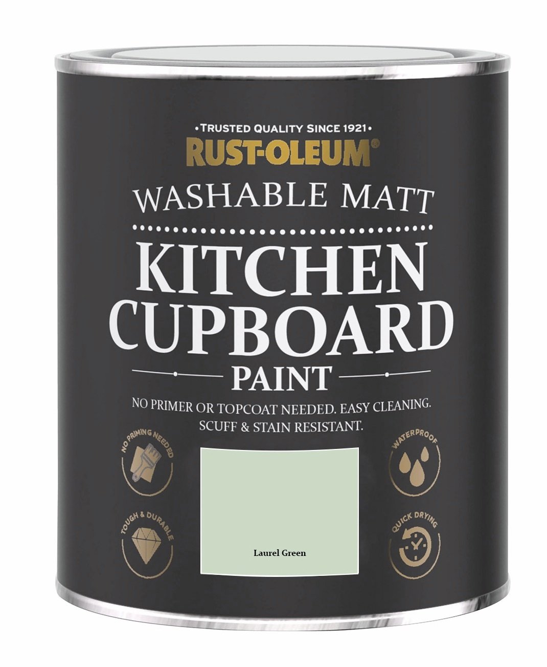 Rust-Oleum Kitchen Matt Cupboard Paint 750ml - Laurel Green