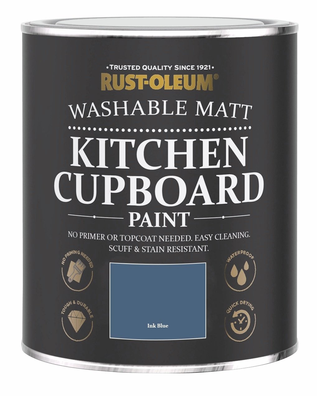 Rust-Oleum Kitchen Matt Cupboard Paint 750ml - Ink Blue