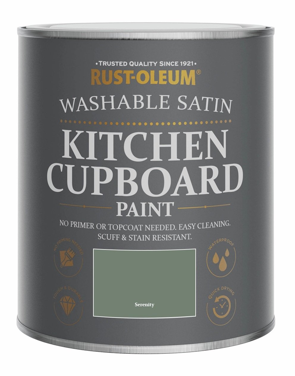 Rust-Oleum Kitchen Satin Cupboard Paint 750ml - Serenity