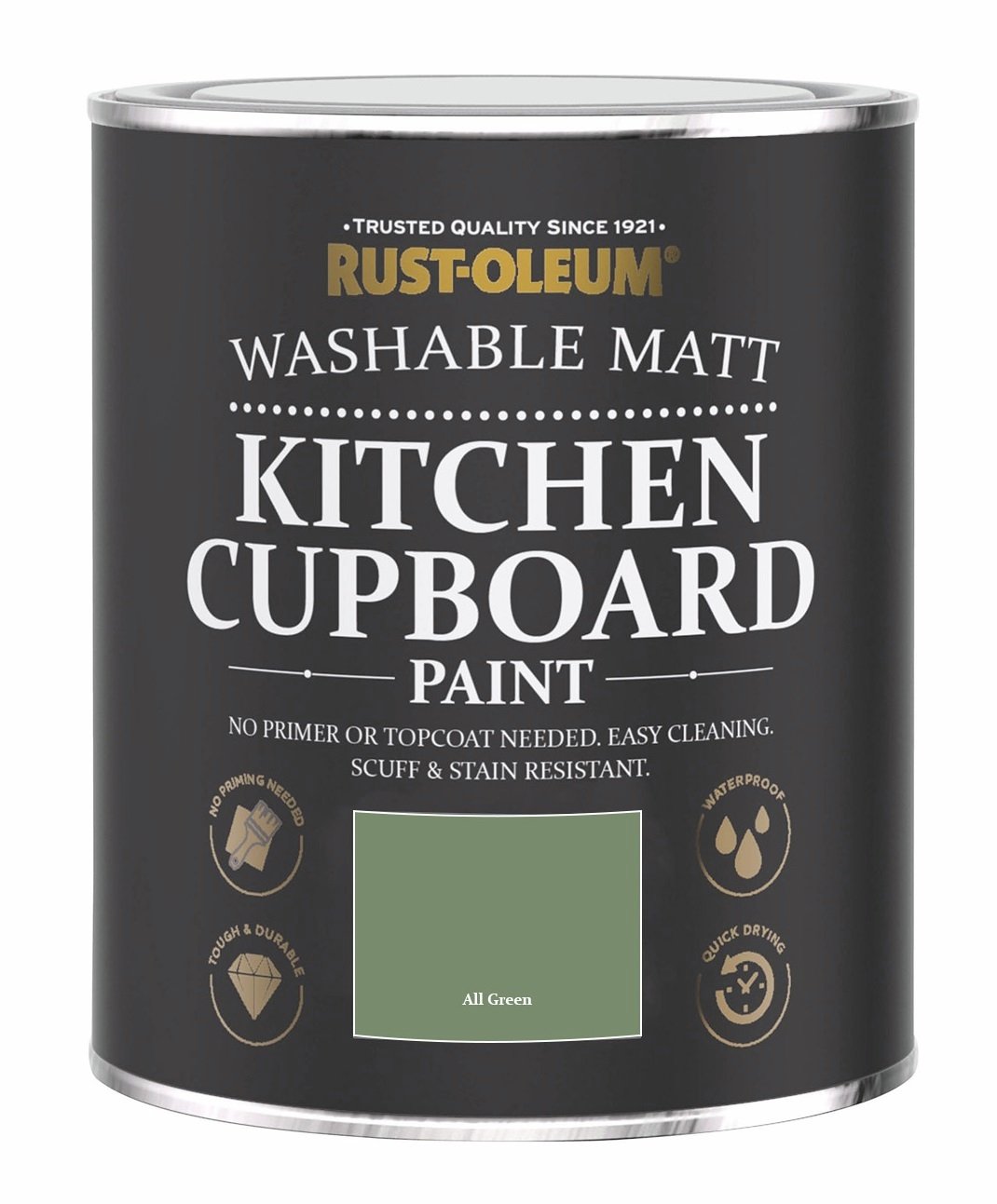 Rust-Oleum Kitchen Matt Cupboard Paint 750ml - All Green