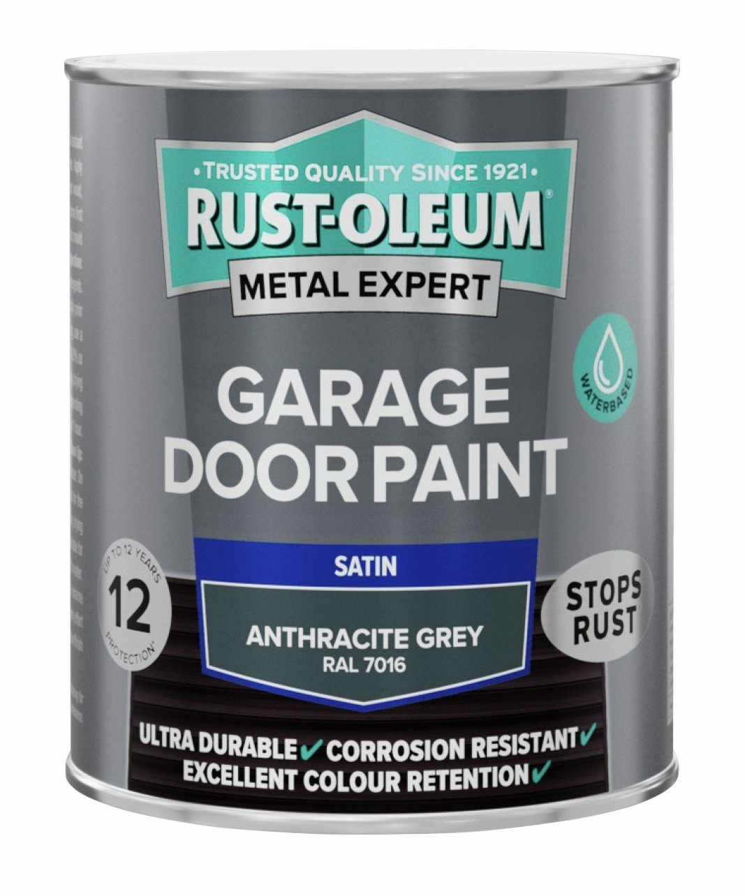 Rust-Oleum Garage Door Satin Paint 750ml - Anthracite Grey