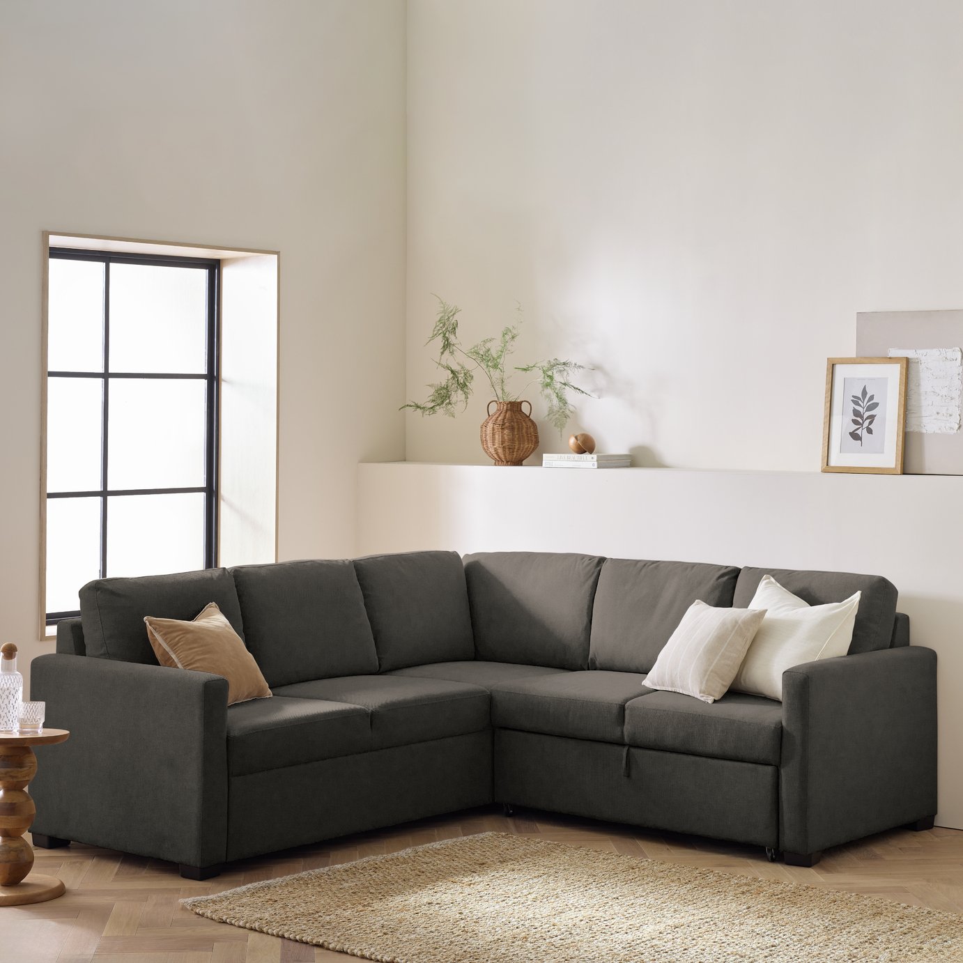 Habitat Reagan Fabric Corner Sofa Bed