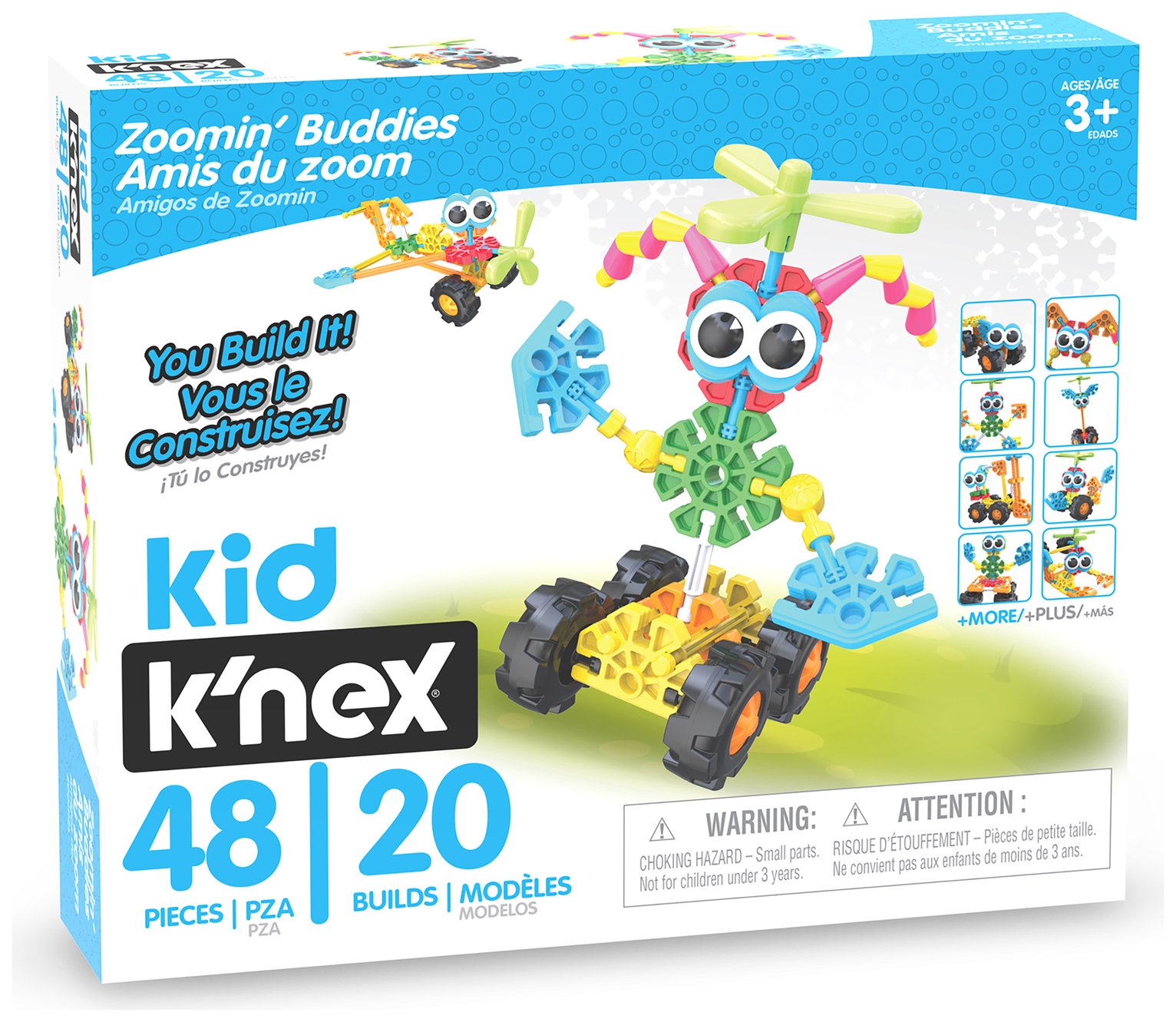 K'nex Zoomin  Buddies 20 Model Building Set