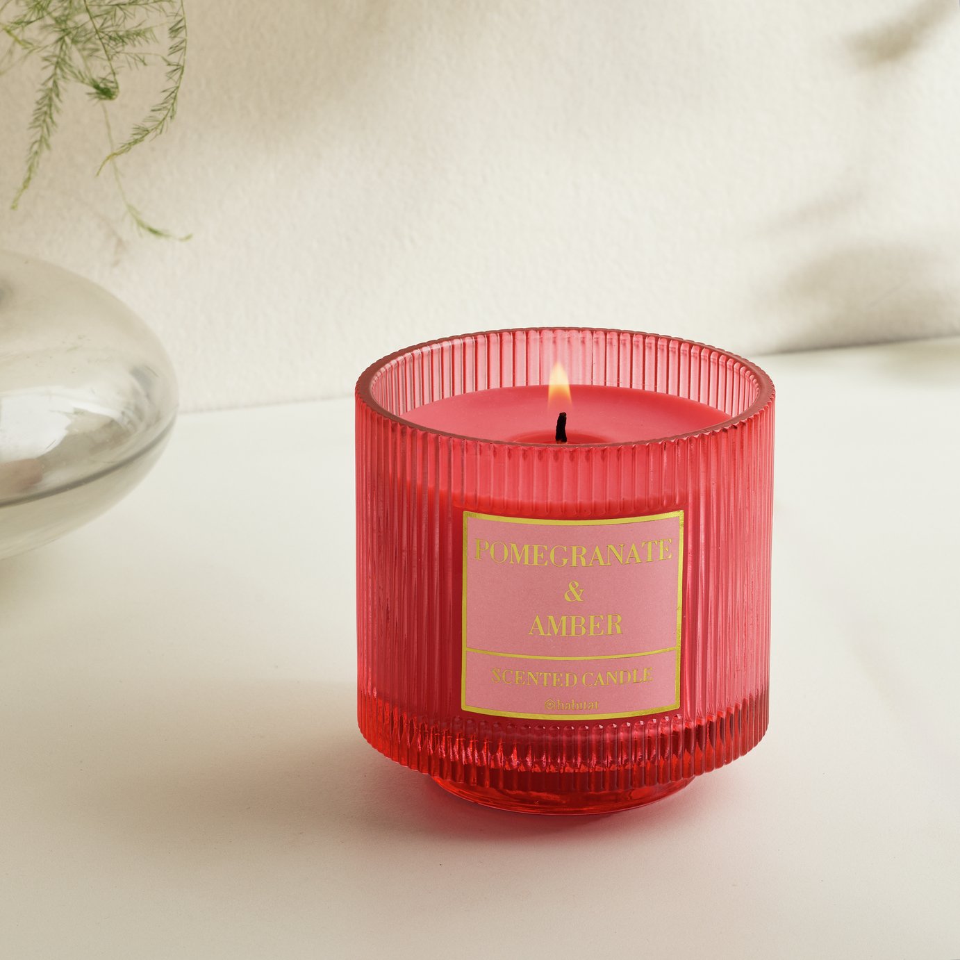 Habitat Boxed Candle - Pomegranate & Amber