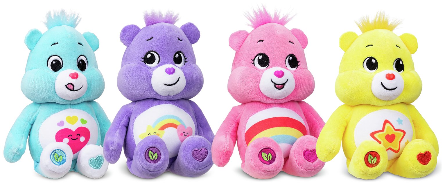 Basic Fun Care Bears 20cm Treasure Box Soft Toy - Pack of 4
