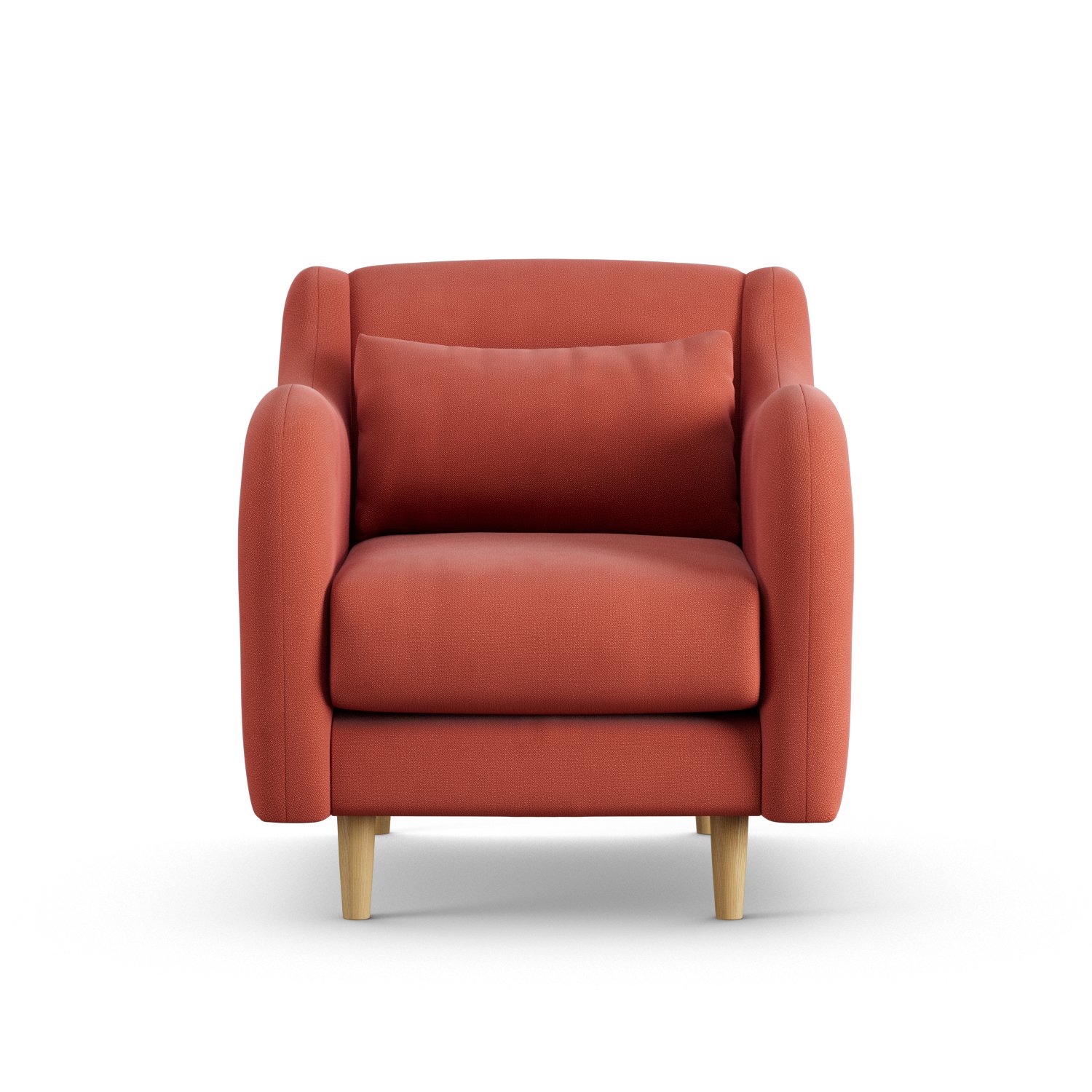 Habitat Turnmill Fabric Armchair - Papaya - Ash Leg