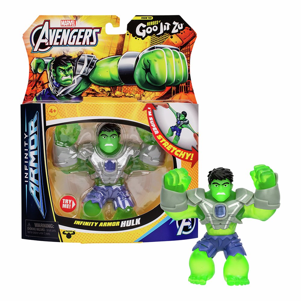 Heroes of Goo Jit Zu Marvel Infinity Armor 4.5" Hulk Figure