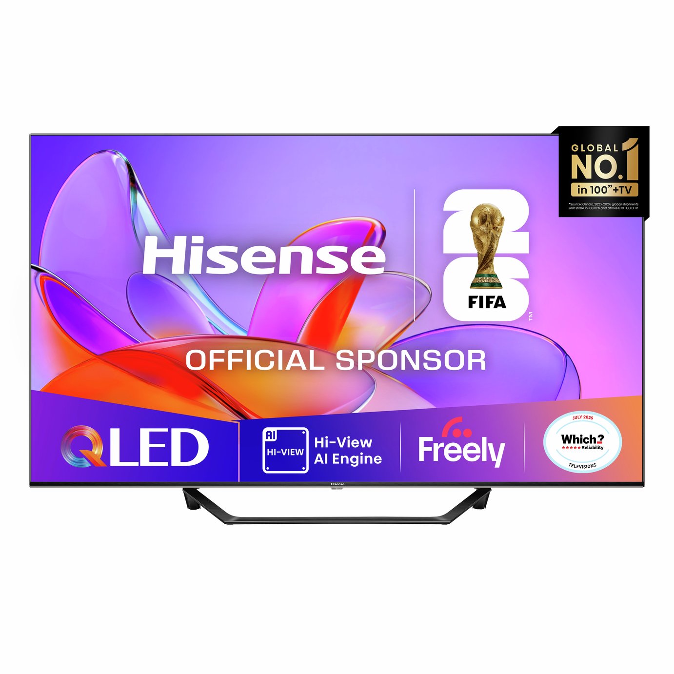 Hisense 43 Inch 43A7QTUK Smart 4K UHD HDR QLED TV