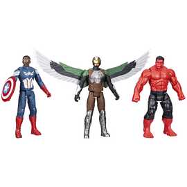 Marvel Captain America Pack of 3 Titan Hero Playsets