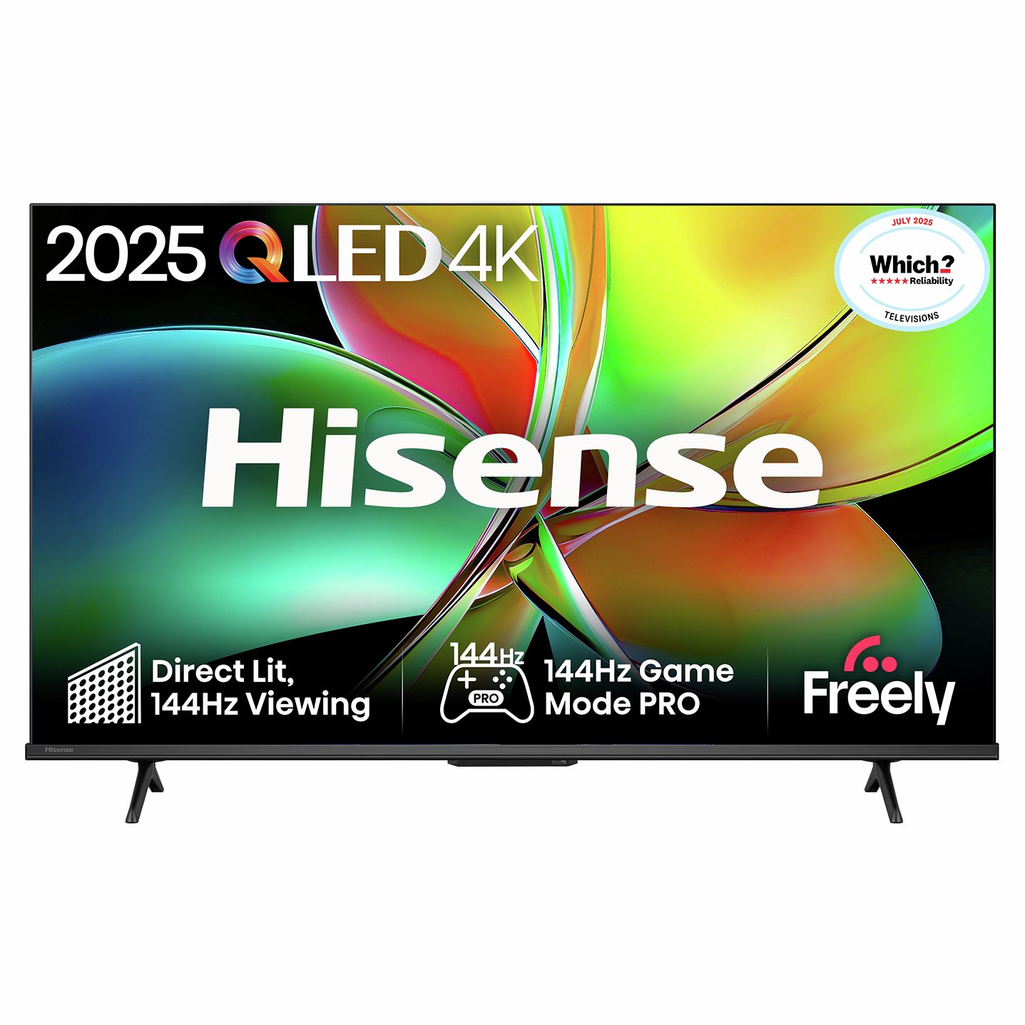 Hisense 43 Inch 43E78QTUK PRO Smart 4KUHD HDR QLED Freely TV