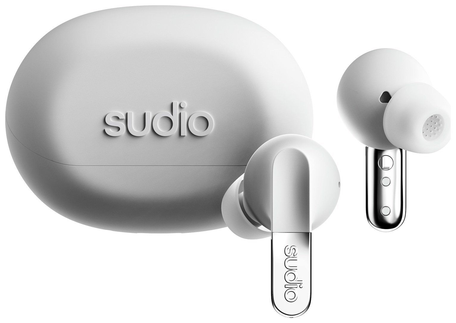 Sudio N3 Pro In-Ear True Wireless Earbuds - Chrome White