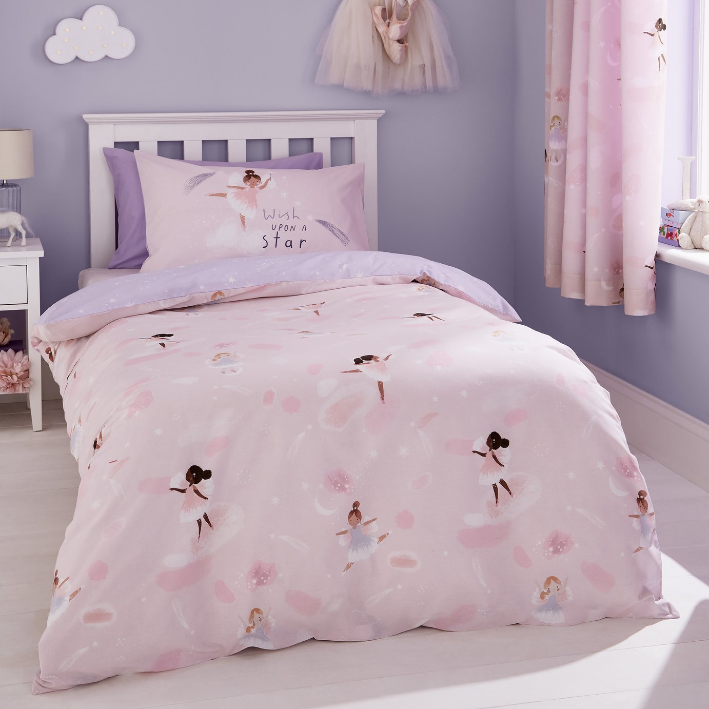 Catherine Lansfield Dancing Fairies Kids Bedding Set- Single