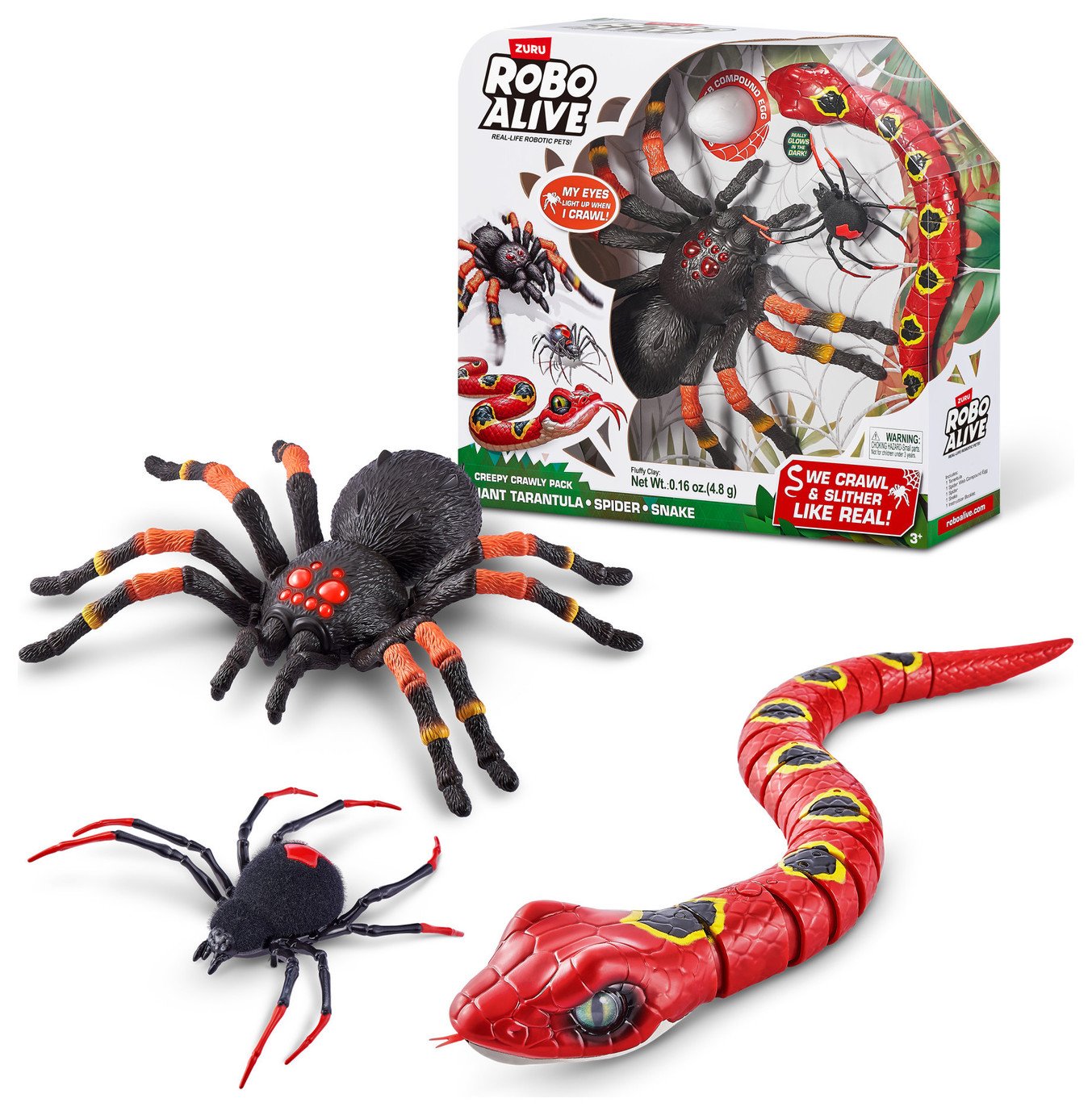 Robo Alive Creepy Snake and Small Spider Combo Pack
