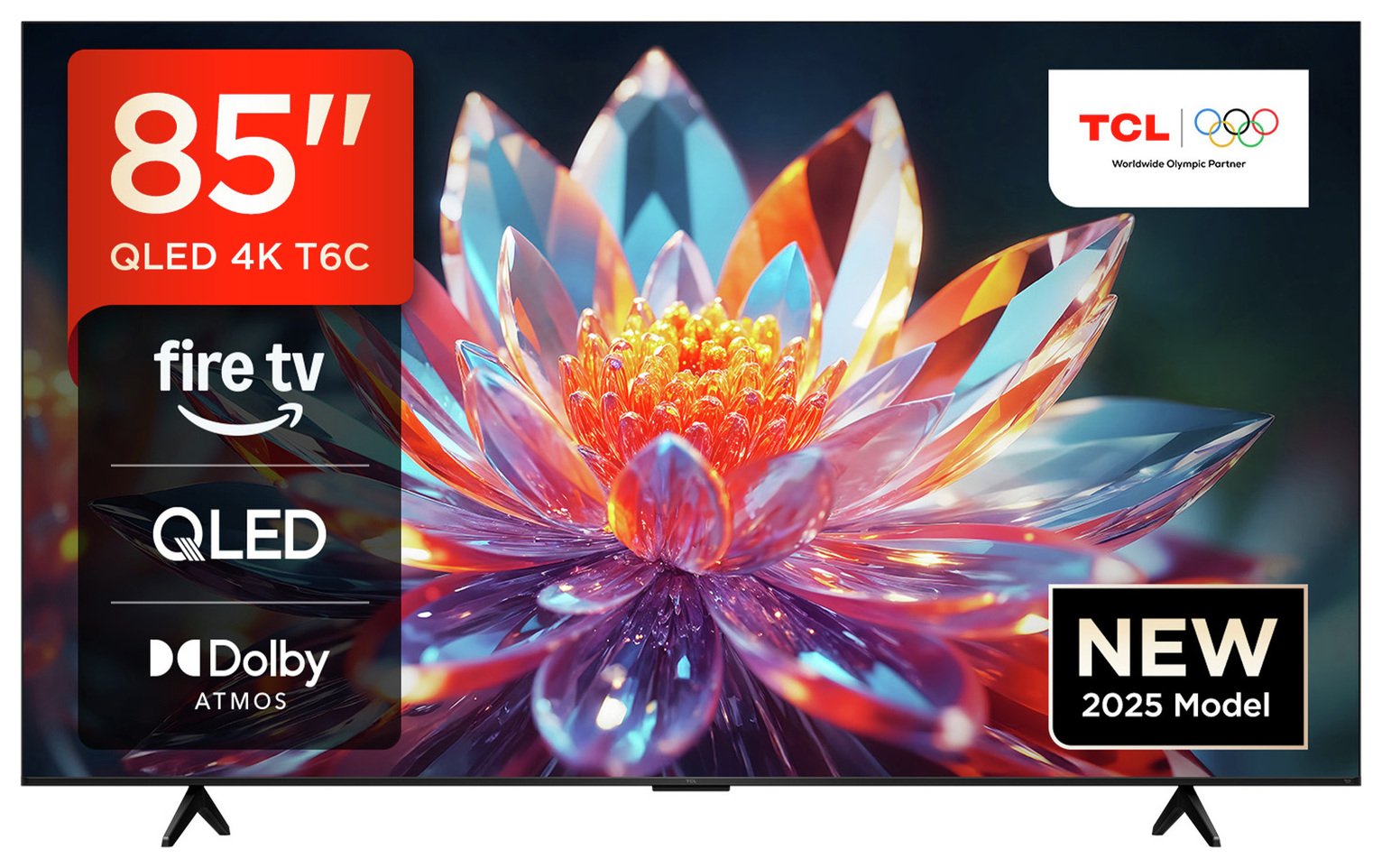 TCL 85 Inch 85T6C Smart 4K UHD HDR QLED Freely TV