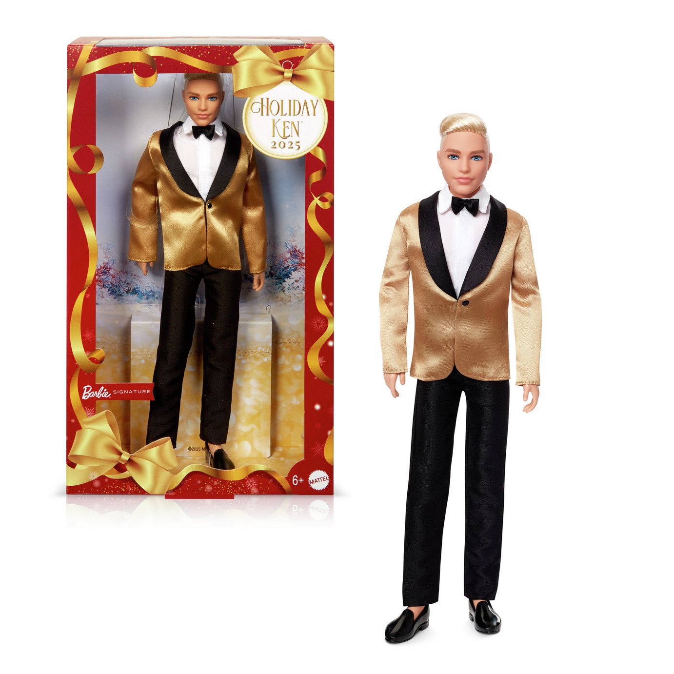 Barbie Signature 2025 Holiday Blonde Ken Fashion Doll - 33cm