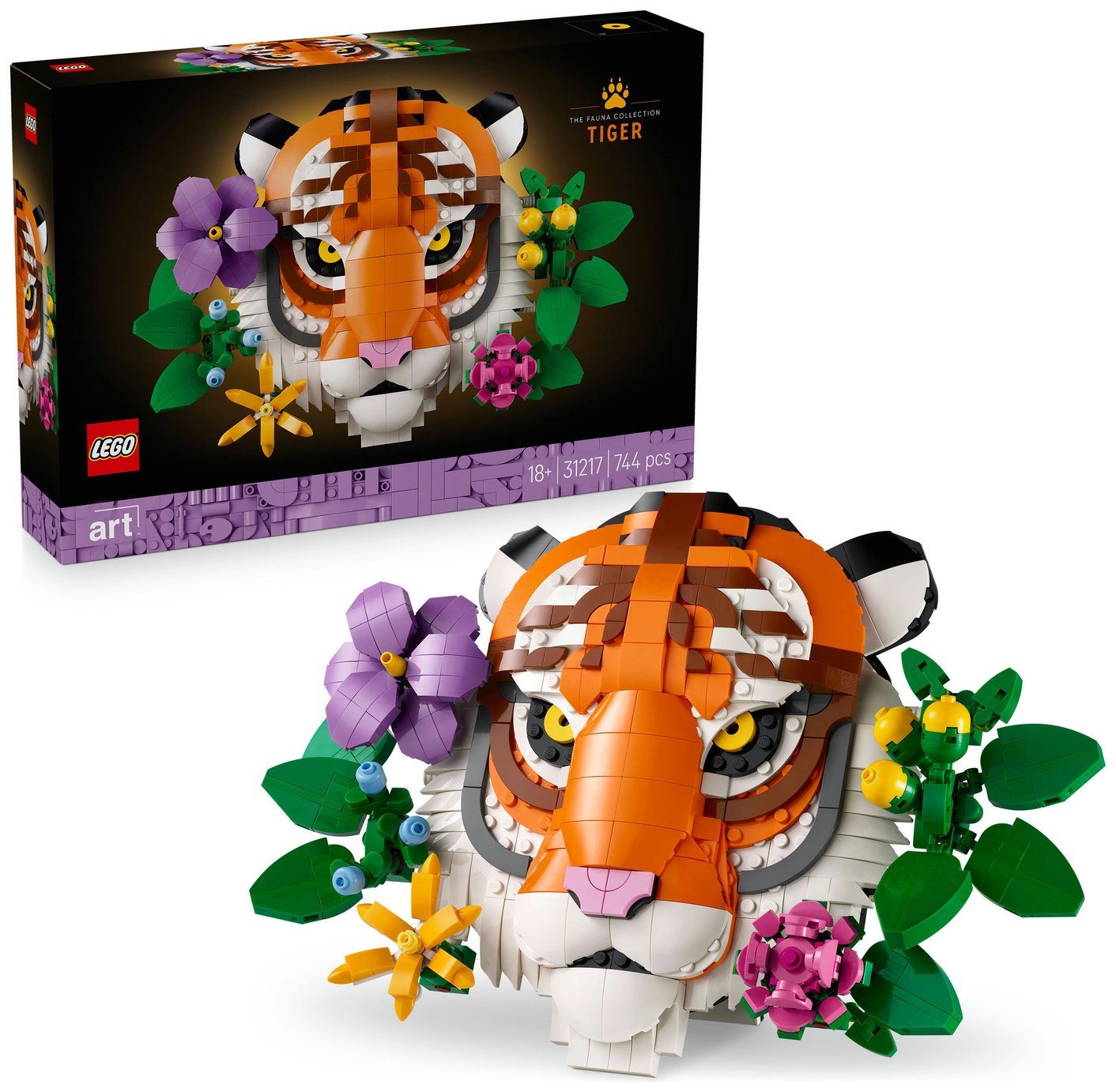 LEGO ART The Fauna Collection – Tiger, Set for Adults 31217