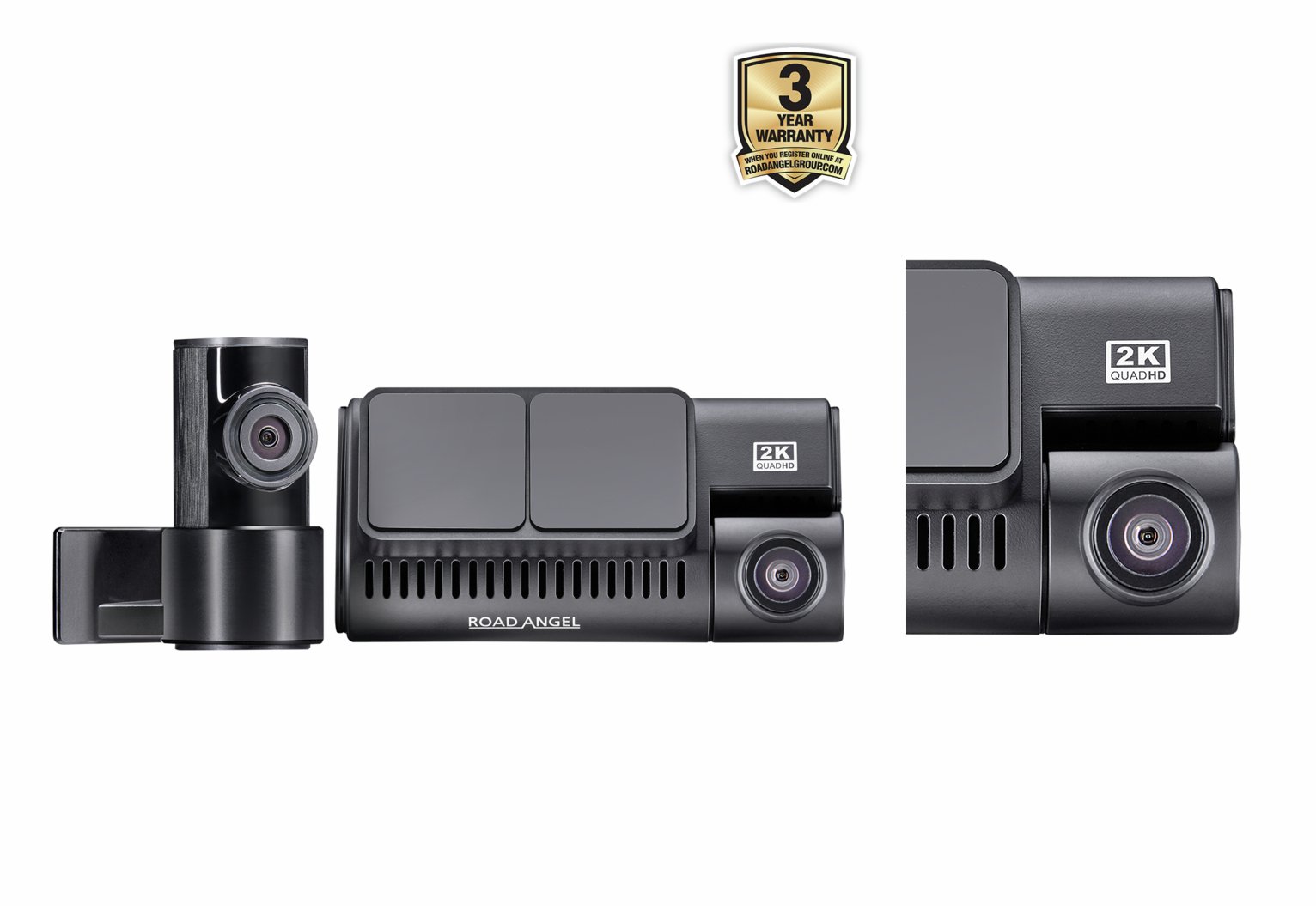 Road Angel Halo Guardian 2K LCD Dual Dash Cam