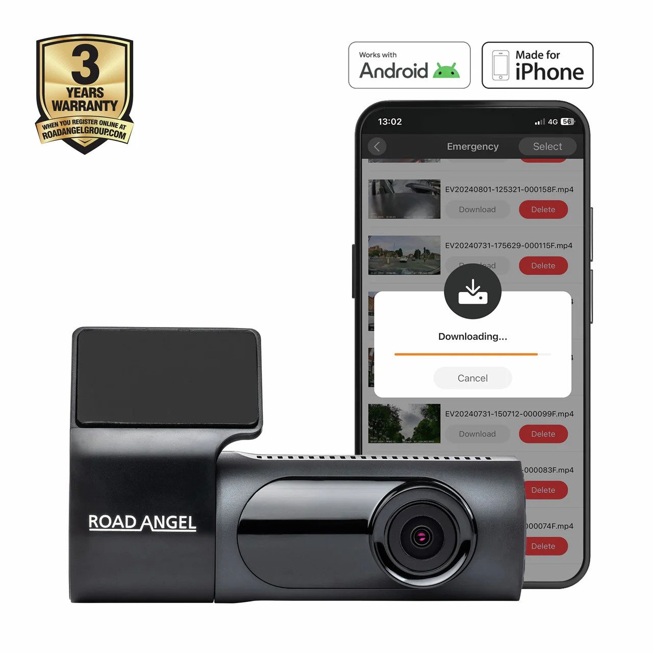 Road Angel 2025 Halo Ignite 2 1080p Full HD Compact Dash Cam