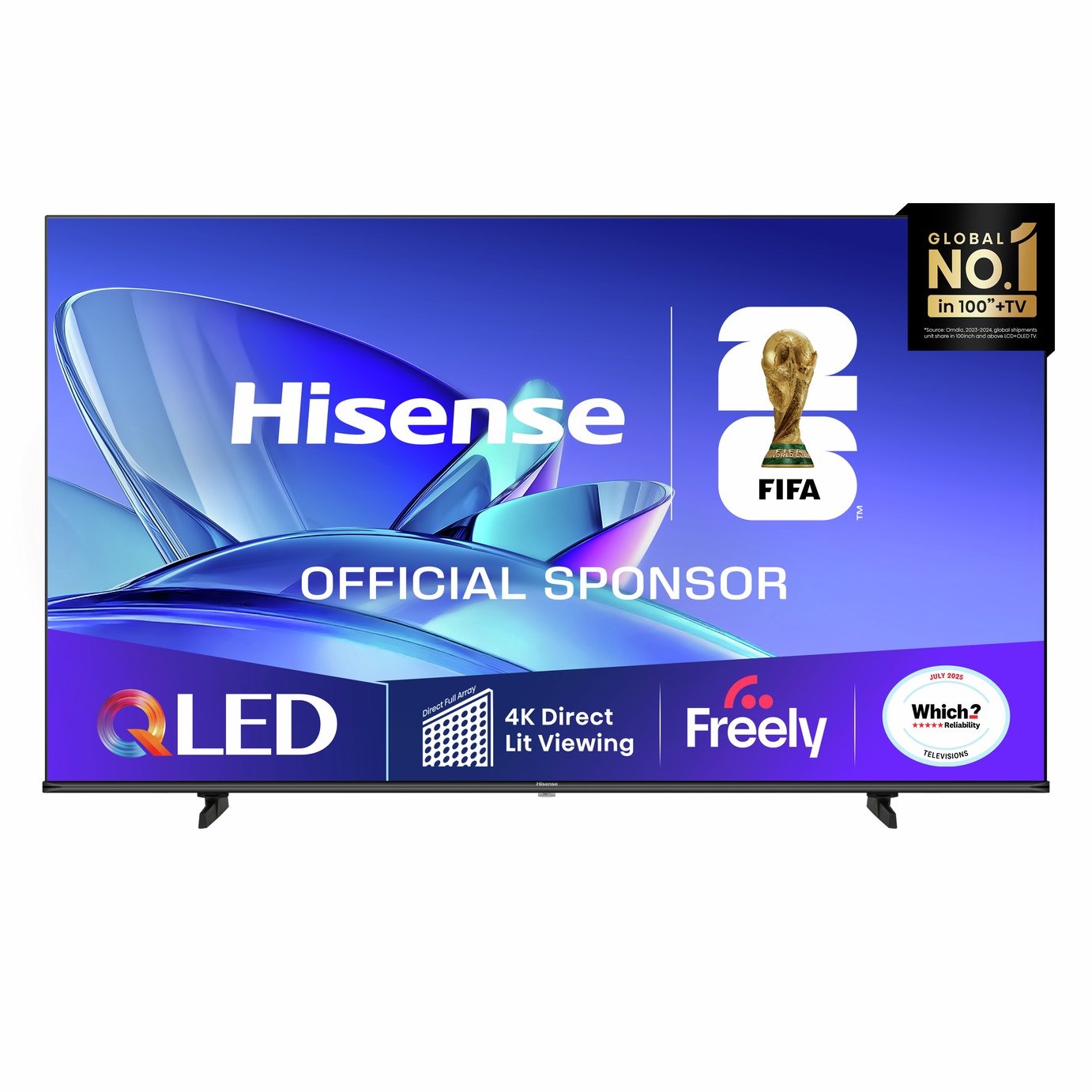Hisense 75 Inch 75E7QTUK Smart 4K UHD HDR QLED Freely TV