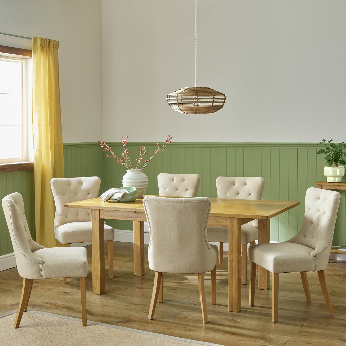 Argos Home Ashwell Extending Dining Table & 6 Chairs