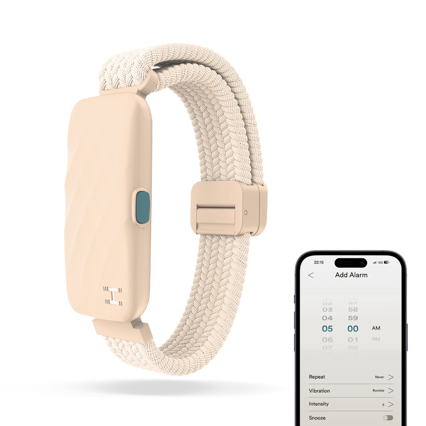 Homedics WakeBand Silent Alarm - Cream 