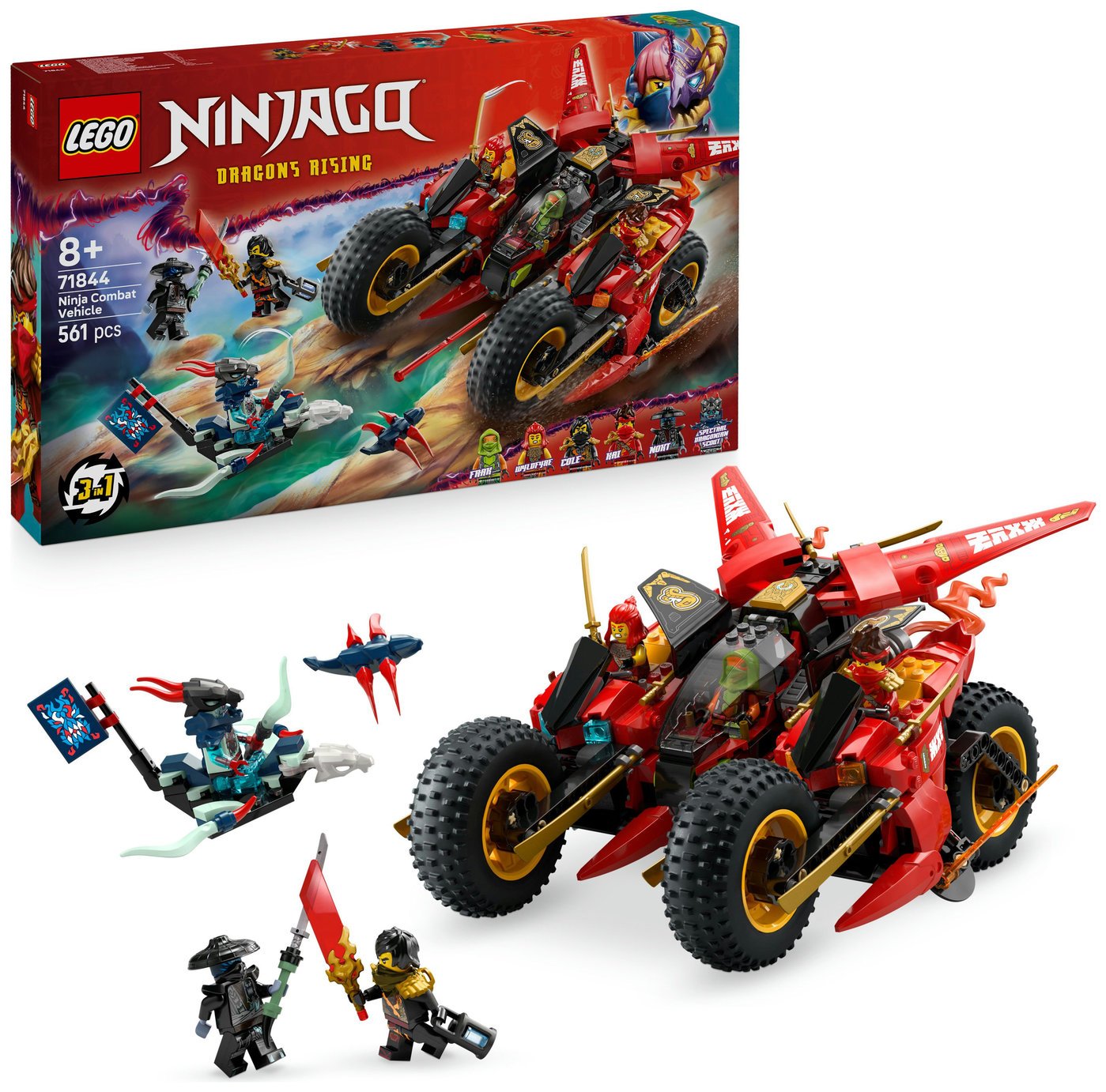 LEGO NINJAGO Ninja Combat Vehicle Building Toy Set 71844