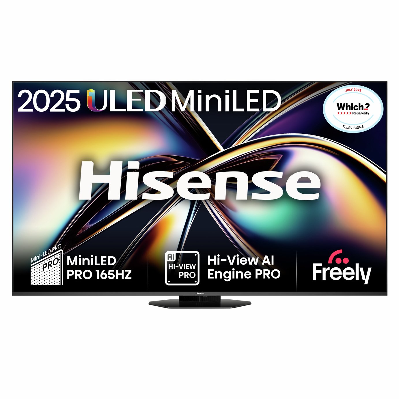 Hisense 55 Inch 55U8QTUK Smart 4K UHD HDR Mini LED Freely TV