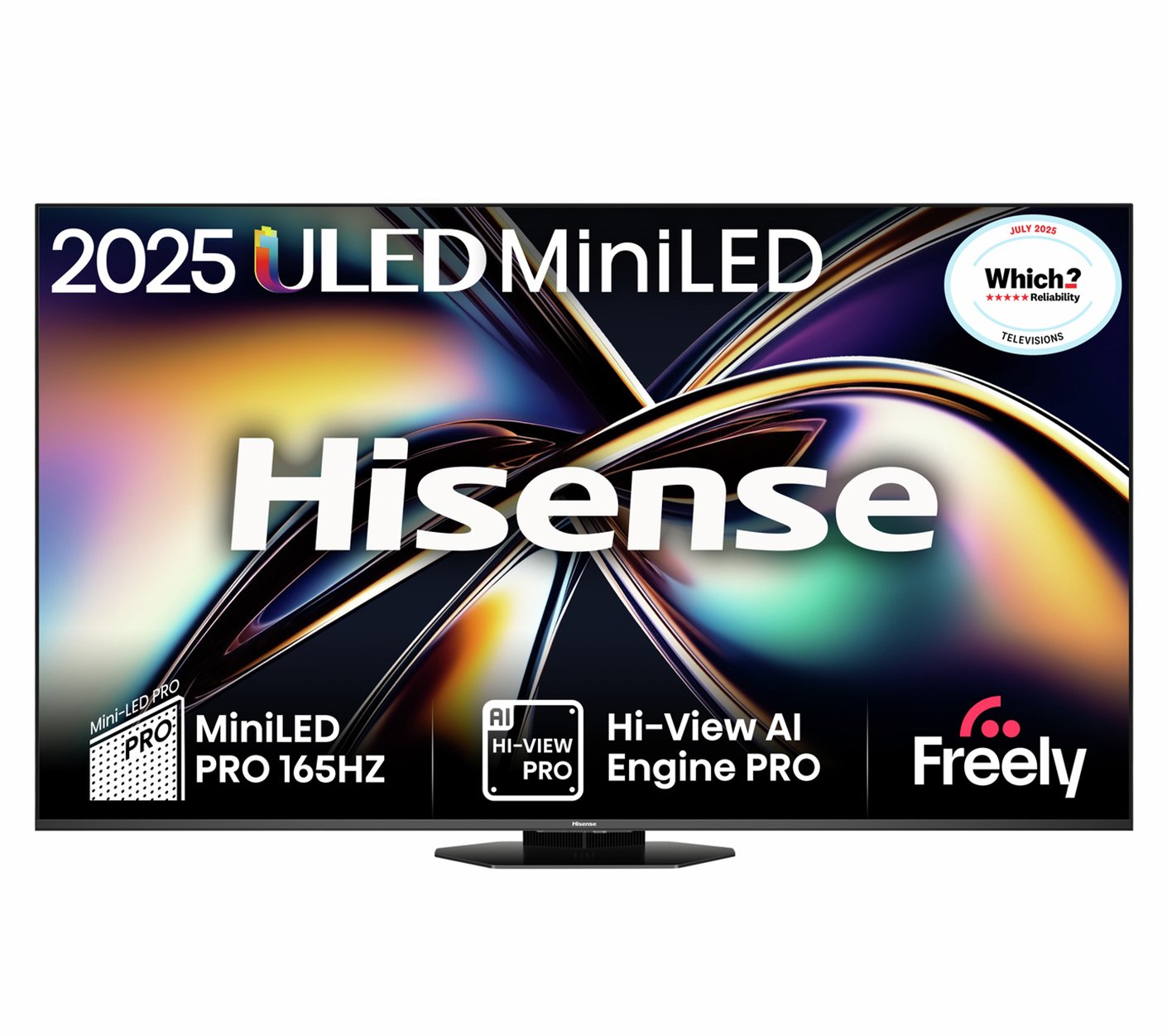 Hisense 65 Inch 65U8QTUK Smart 4K UHD HDR Mini LED Freely TV