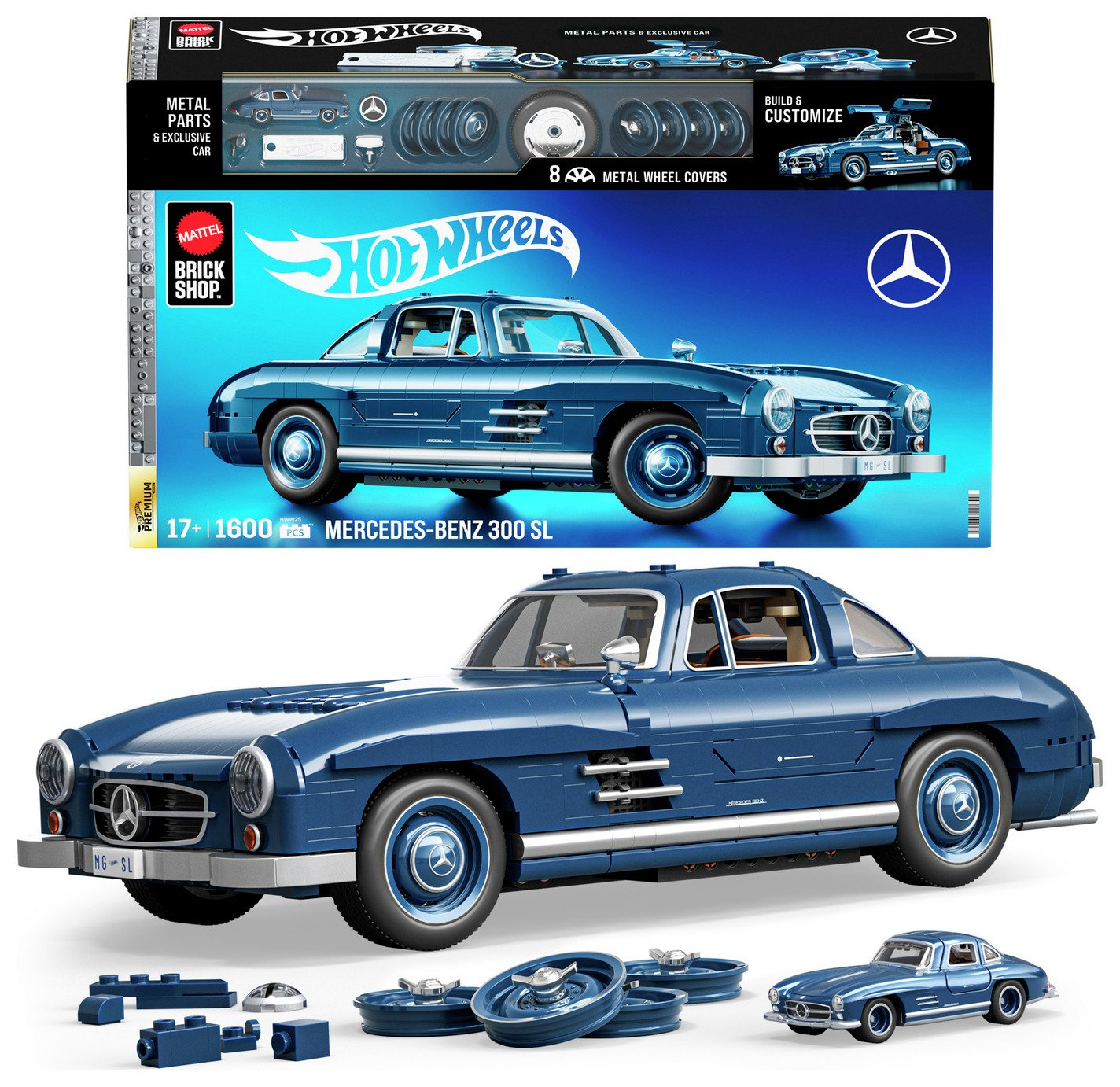 Brick Shop Hot Wheels Mercedes-Benz 300 SL Building Toy Kit