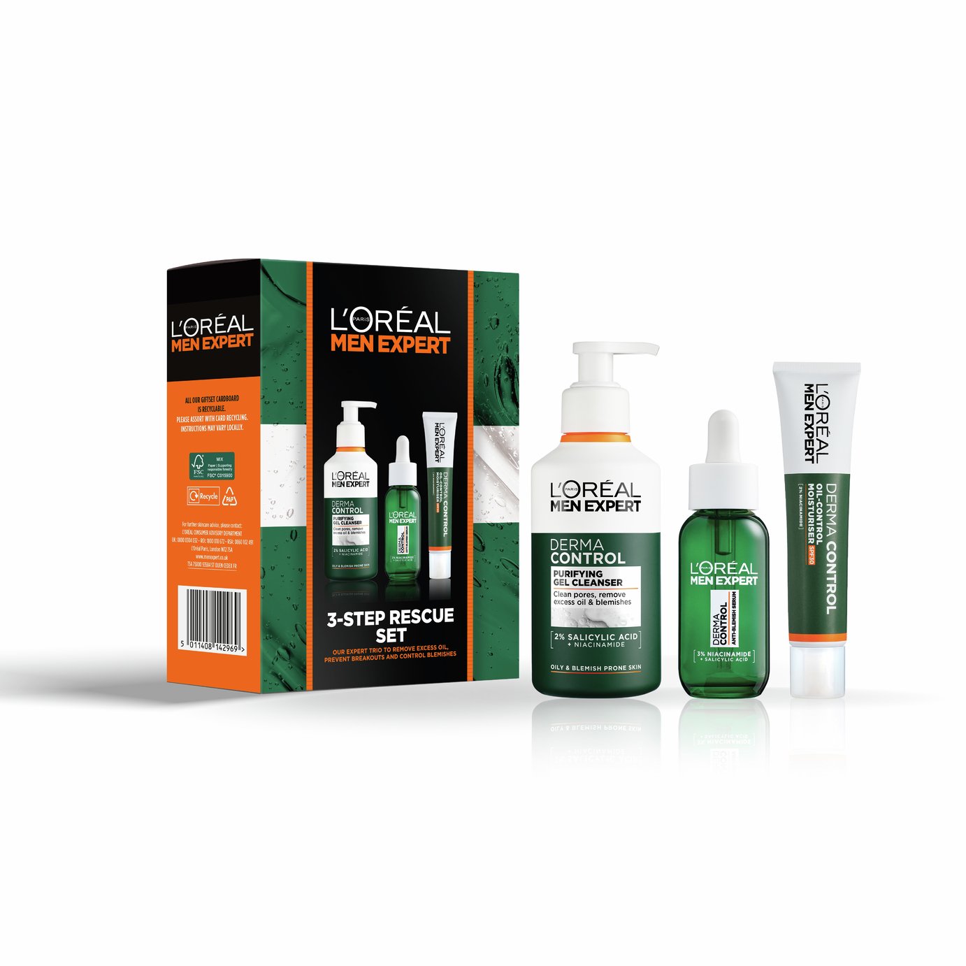 L'Oreal Men Expert Derma Control 3-Step Rescue Set
