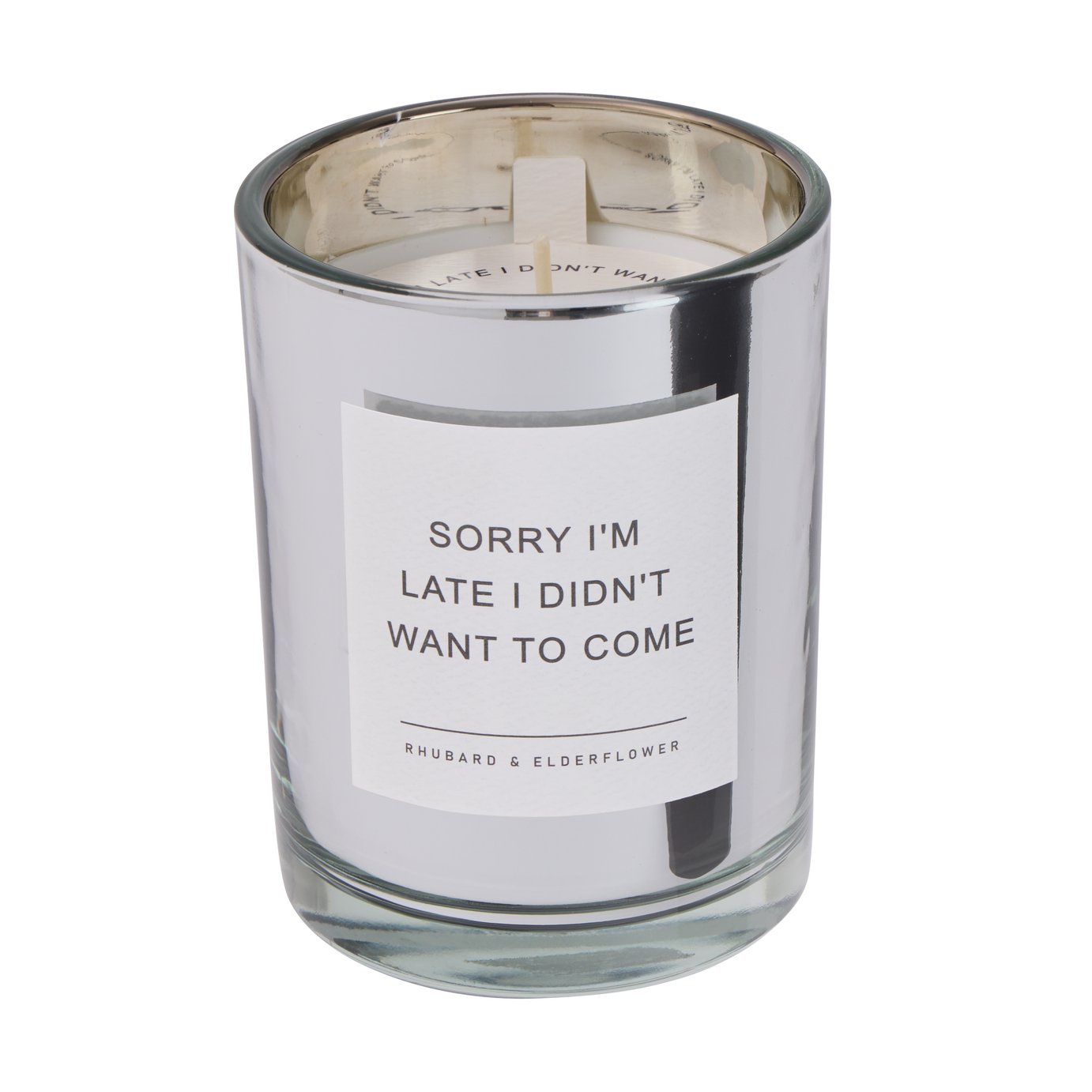 Argos Home Sorry I'm Late I Didn't Want To Come Candle