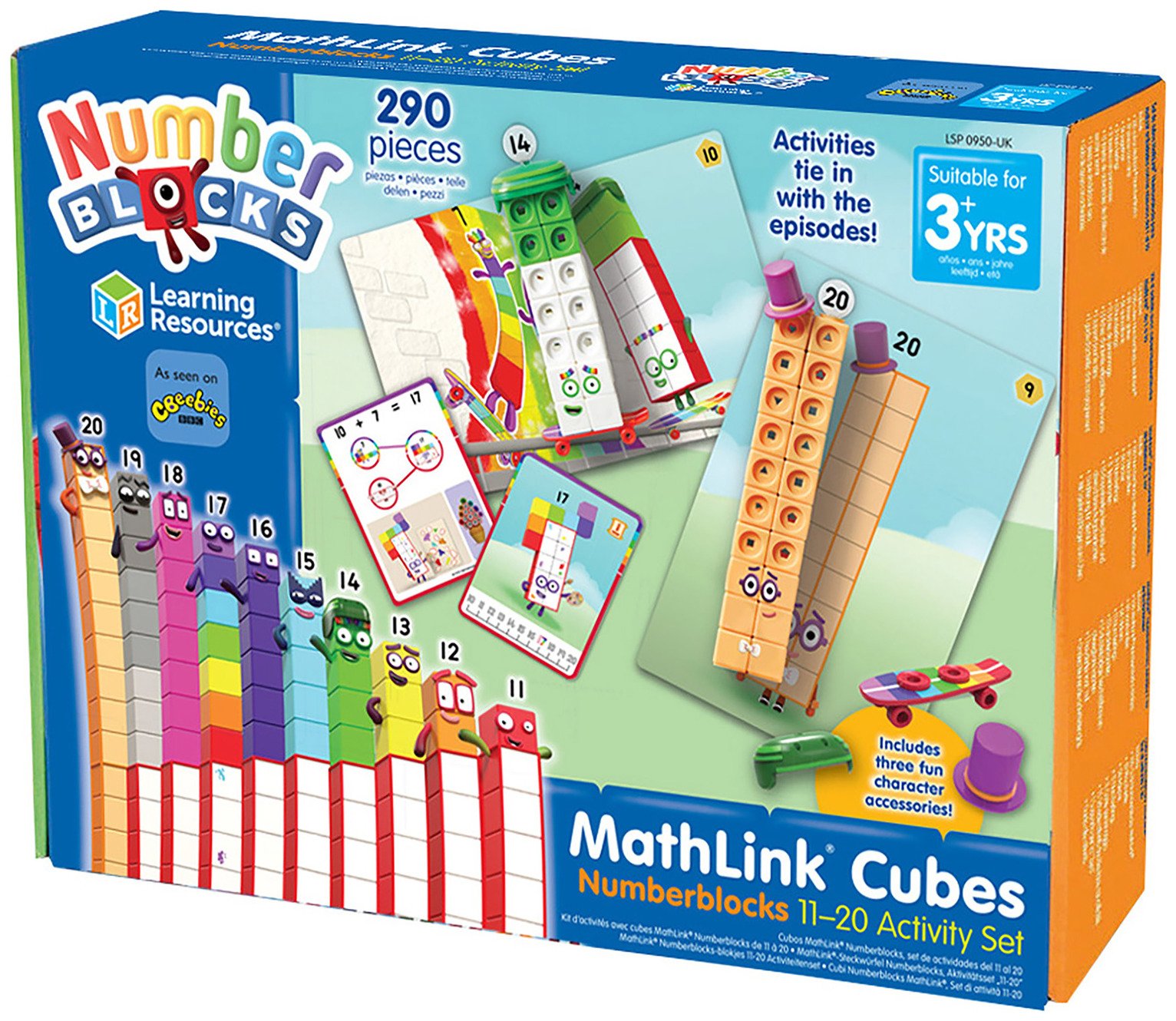 Learning Resources MathLink Cubes Numberblocks 11-20 Set